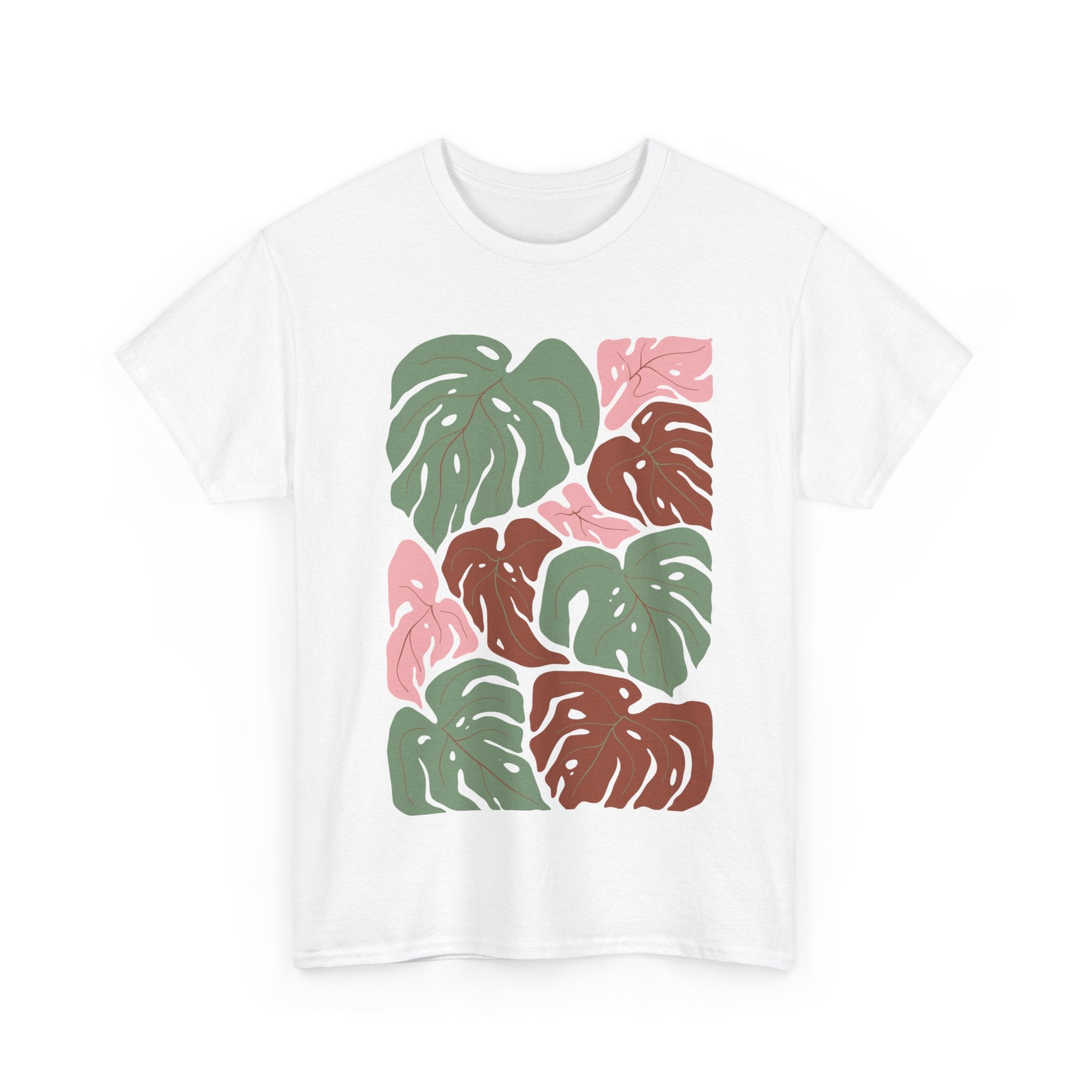 Tropical Leaf Unisex Heavy Cotton Tee - Casual Summer Wear