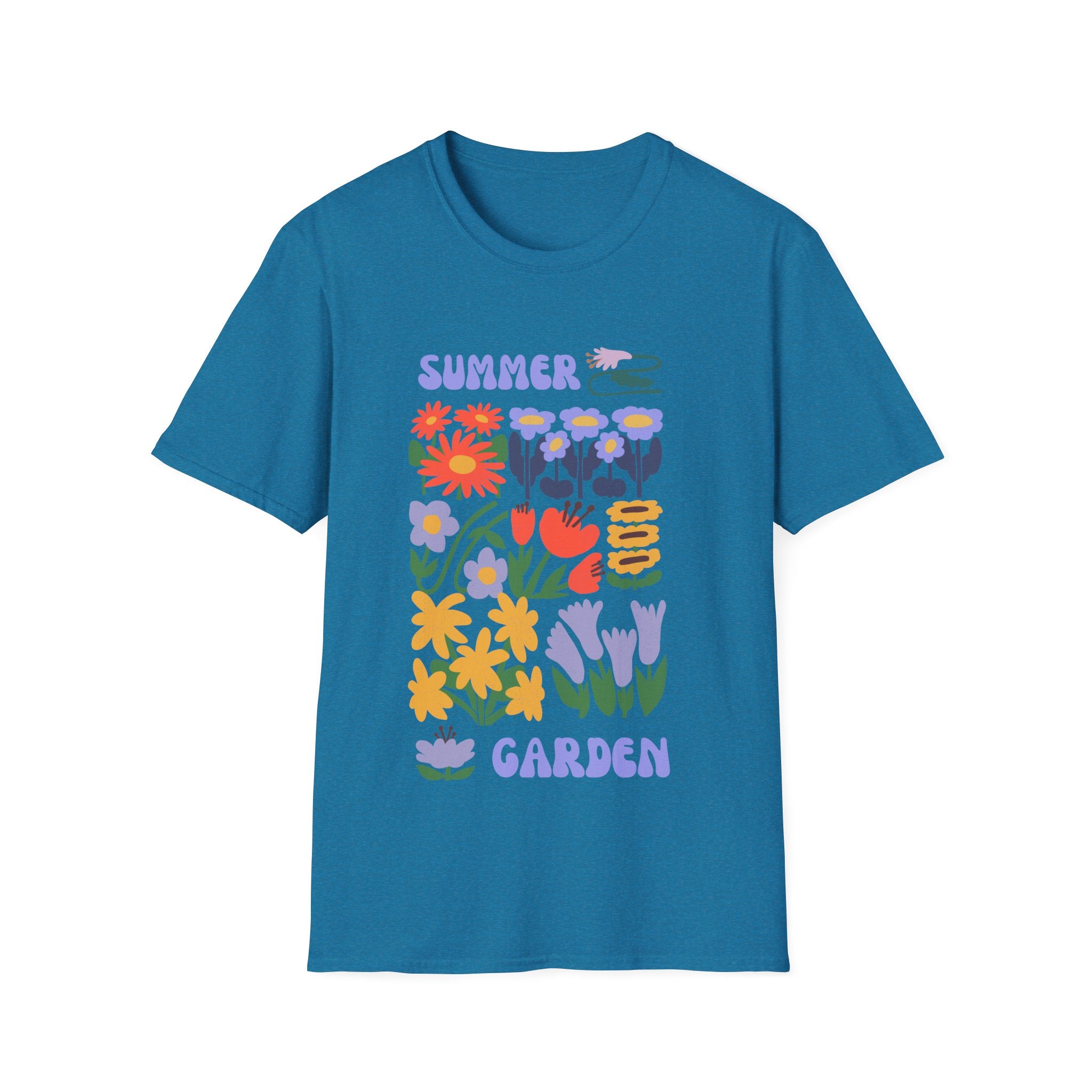 Summer Garden Unisex Softstyle T-Shirt - Floral Design for Nature Lovers