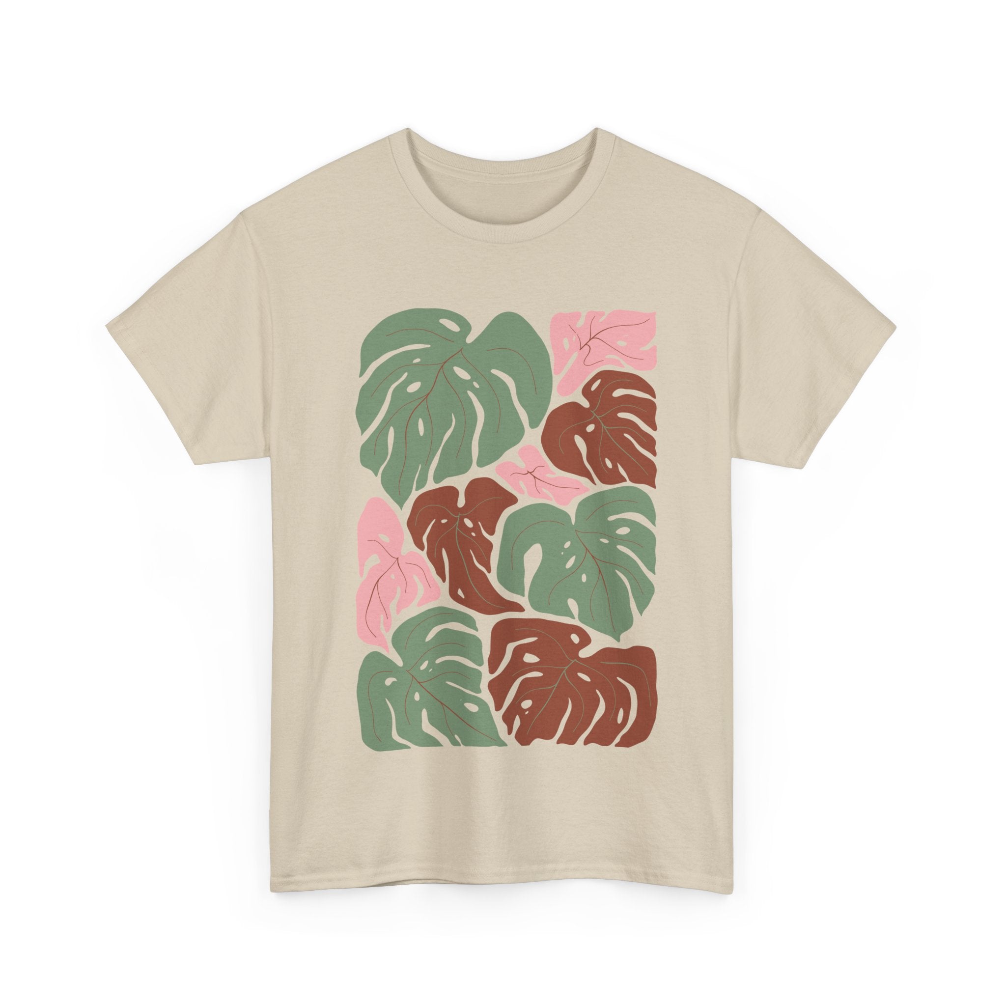 Tropical Leaf Unisex Heavy Cotton Tee - Casual Summer Wear