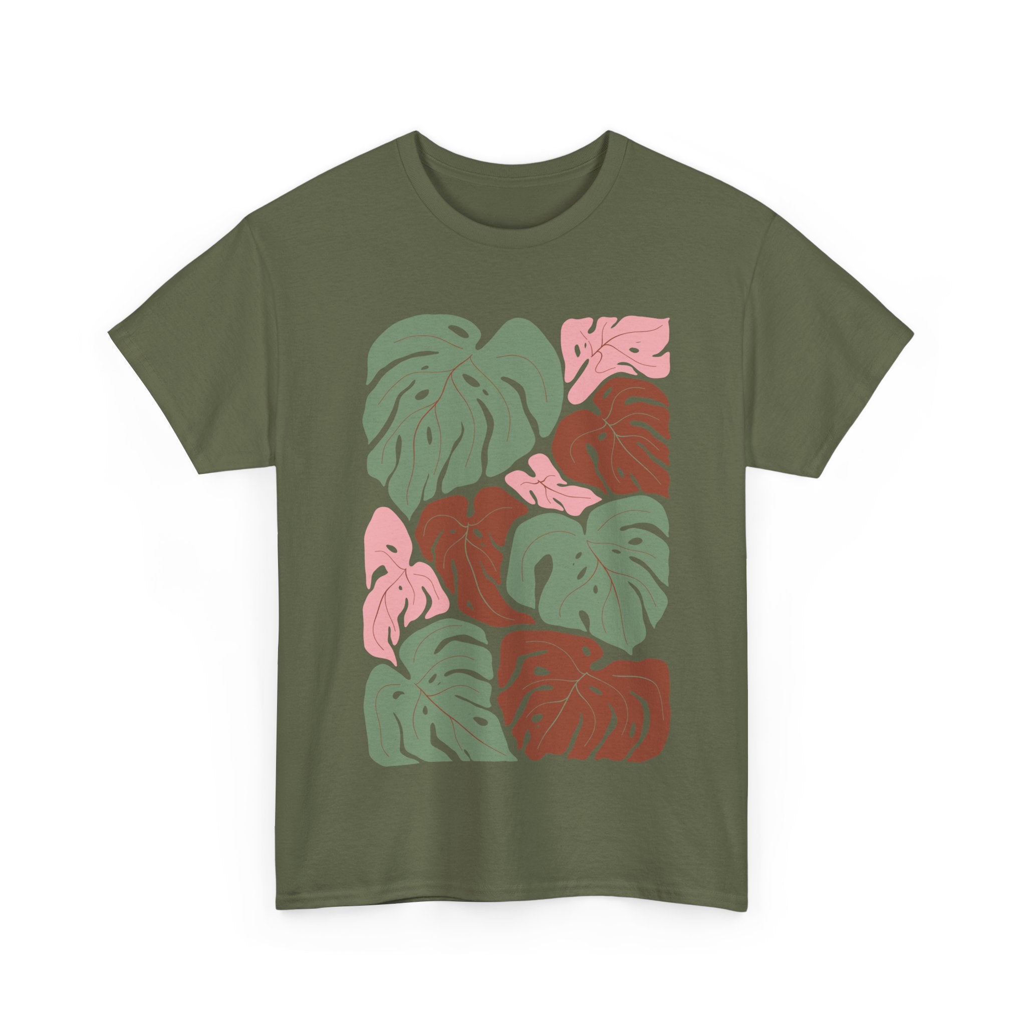 Tropical Leaf Unisex Heavy Cotton Tee - Casual Summer Wear