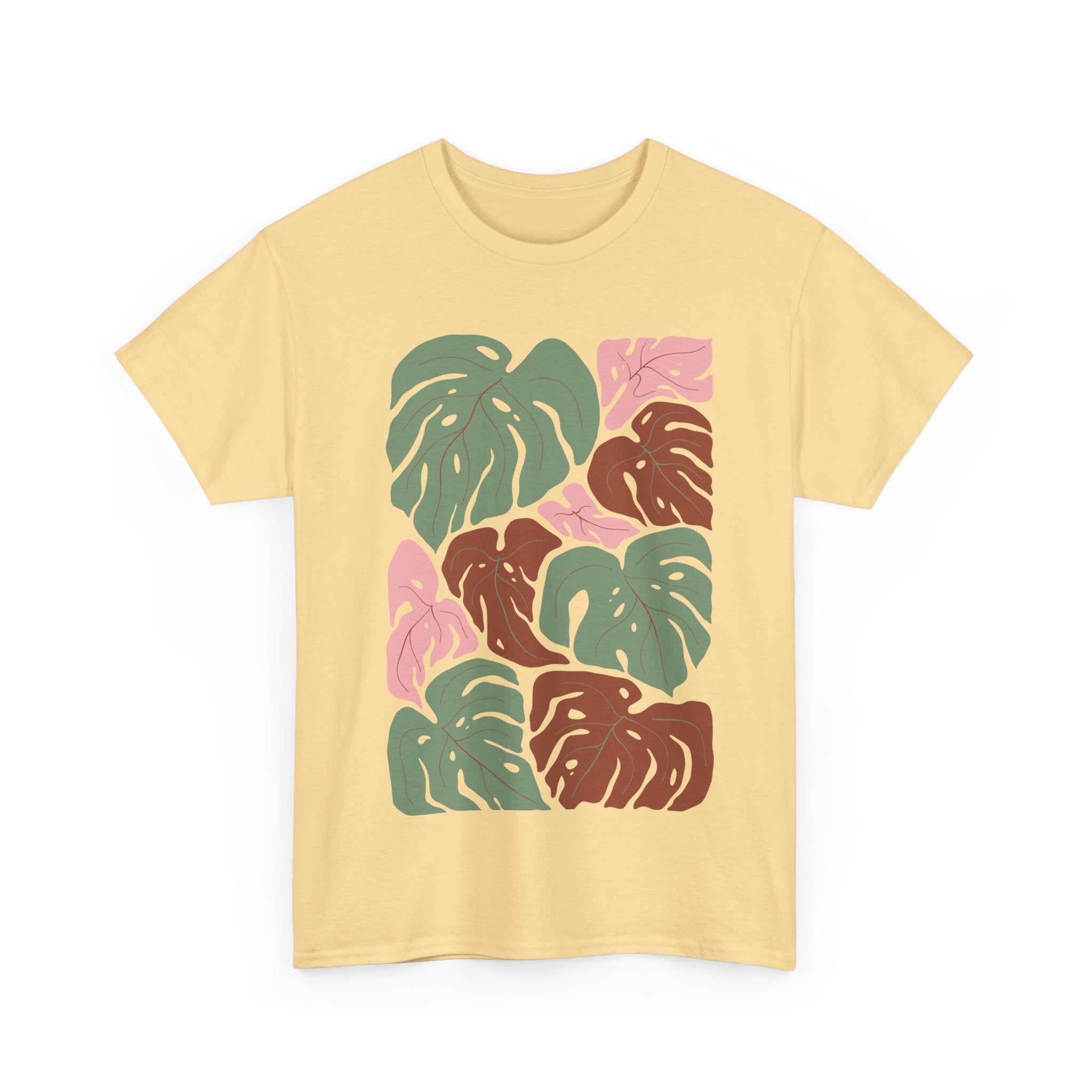 Tropical Leaf Unisex Heavy Cotton Tee - Casual Summer Wear