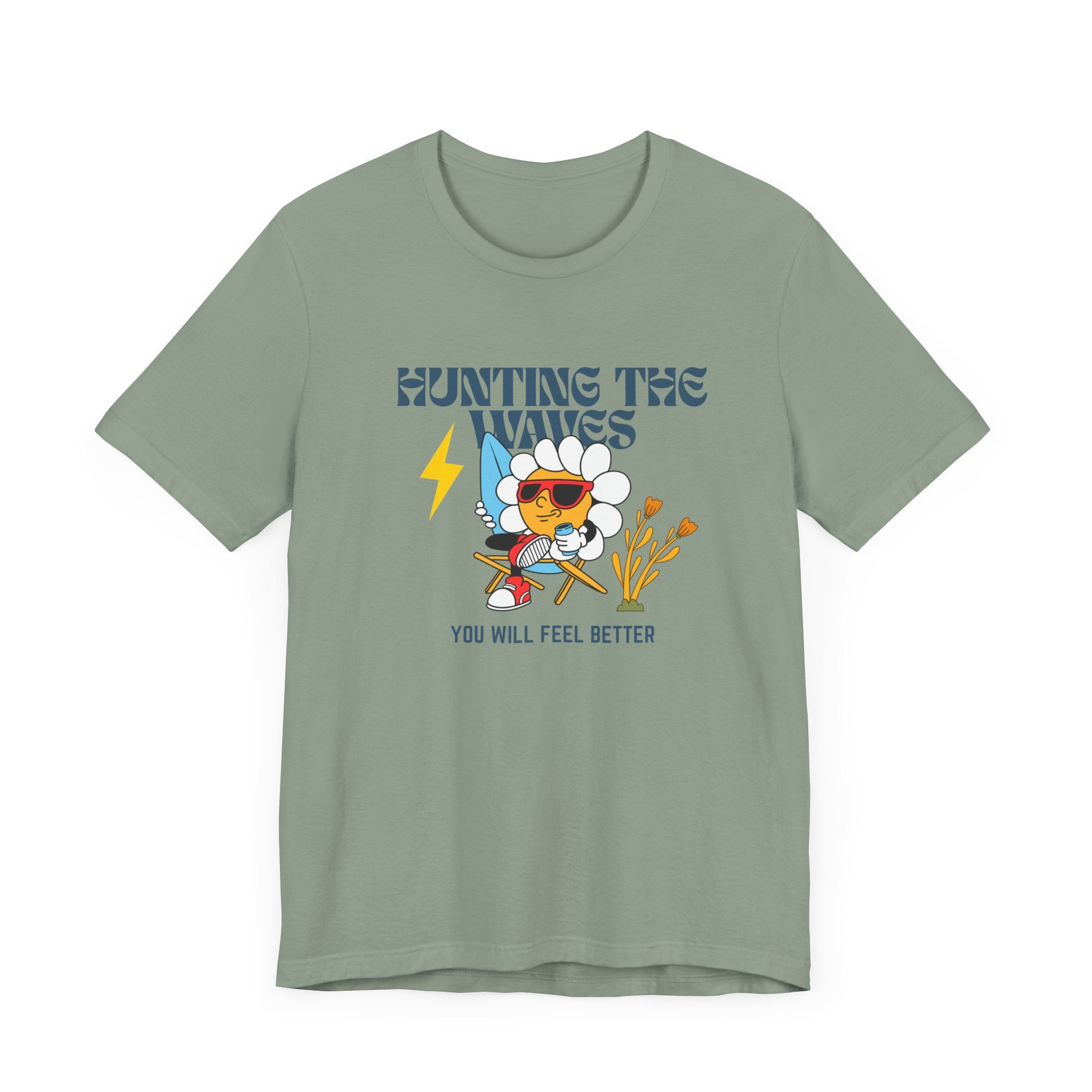 Hunting The Waves Graphic - Feel Better in Style-Surf Vibes Unisex Jersey T-shirt