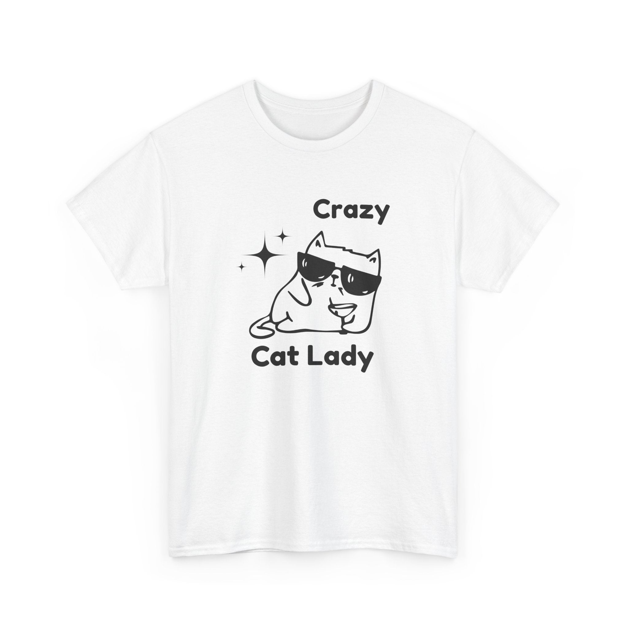 Crazy Cat Lady Unisex Heavy Cotton Tee - Fun Gift for Cat Lovers