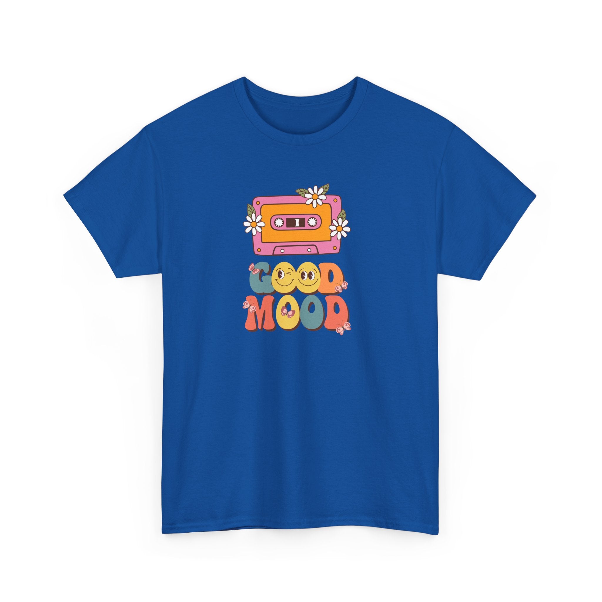Good Mood Unisex Heavy Cotton Tee - Retro Vibe Casual Wear