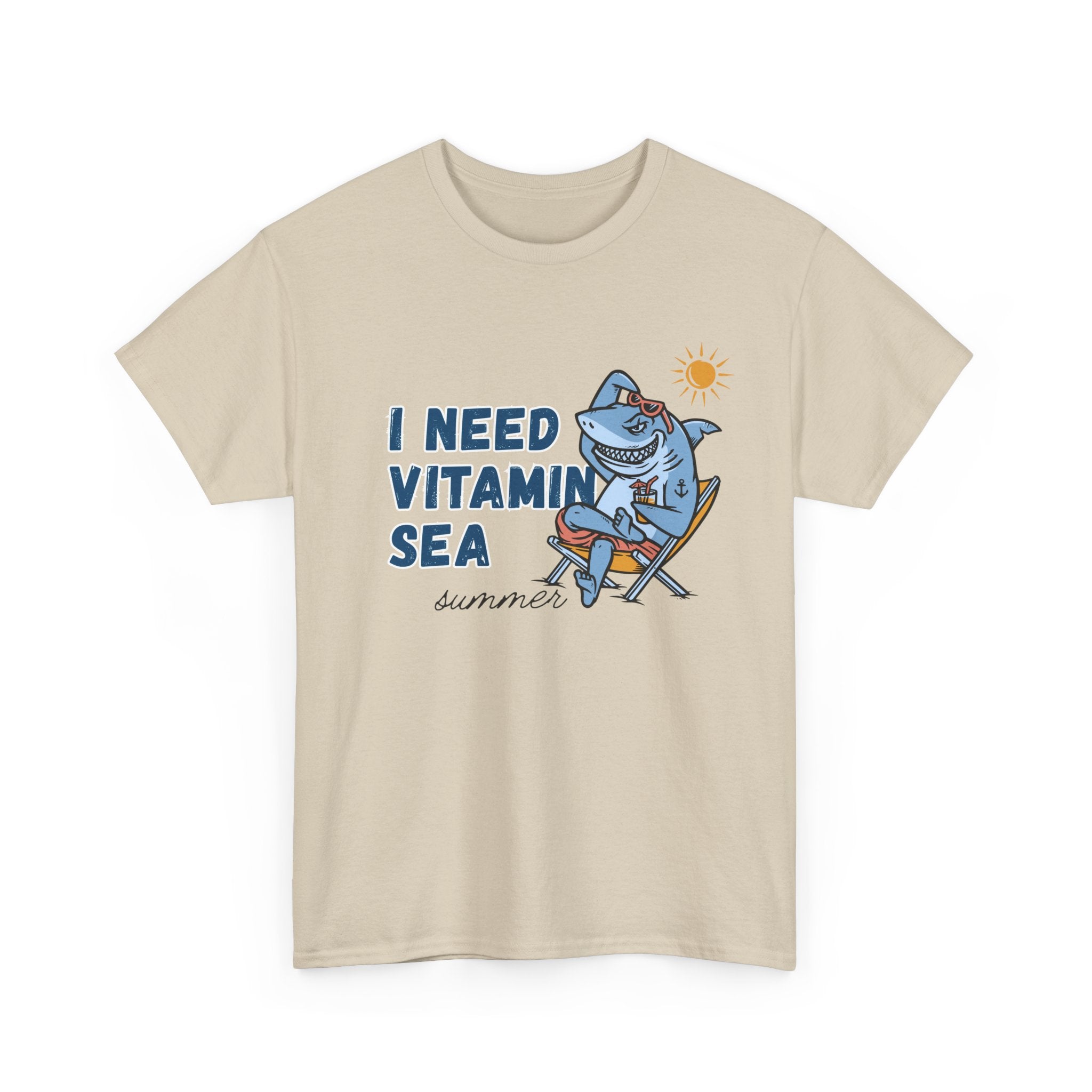 I Need Vitamin Sea Unisex Heavy Cotton Tee - Summer Vibes Beach T-Shirt