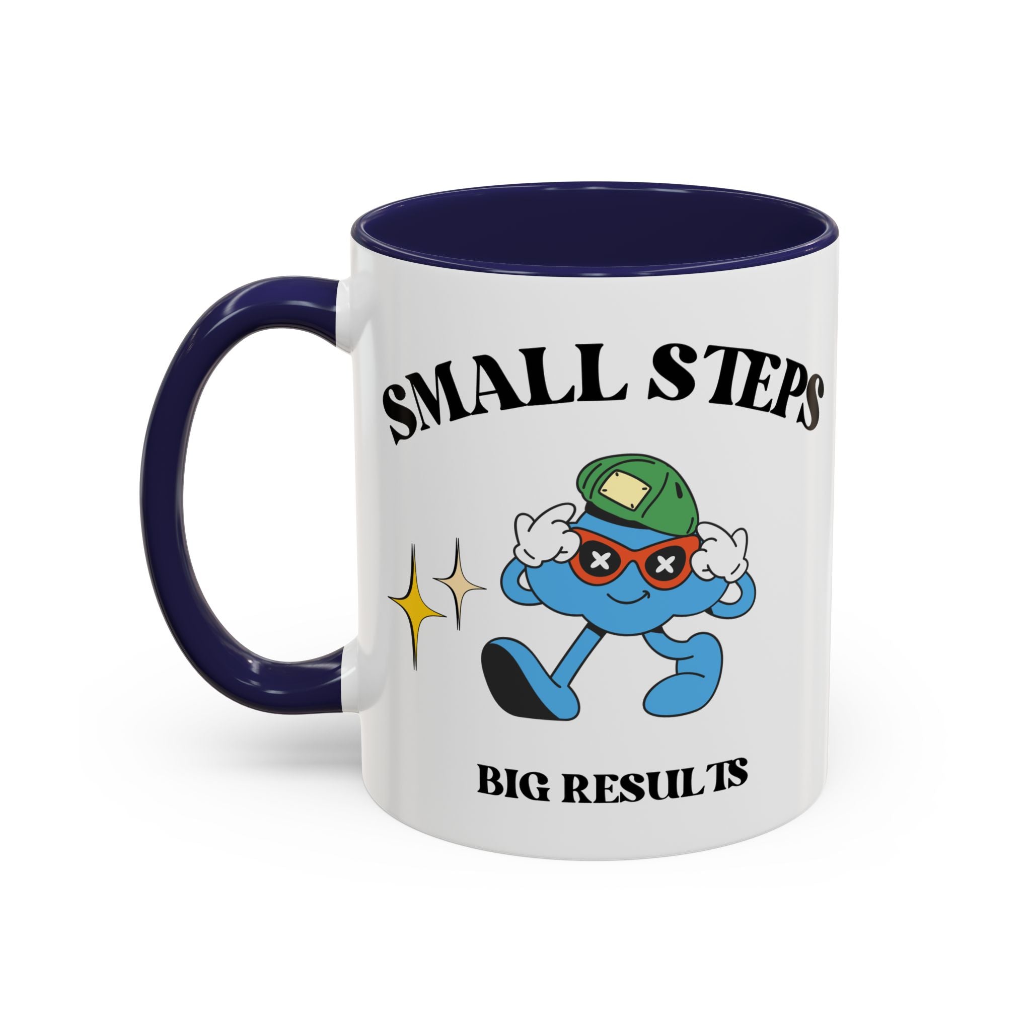 Motivational Accent Coffee Mug - "Small Steps, Big Results"