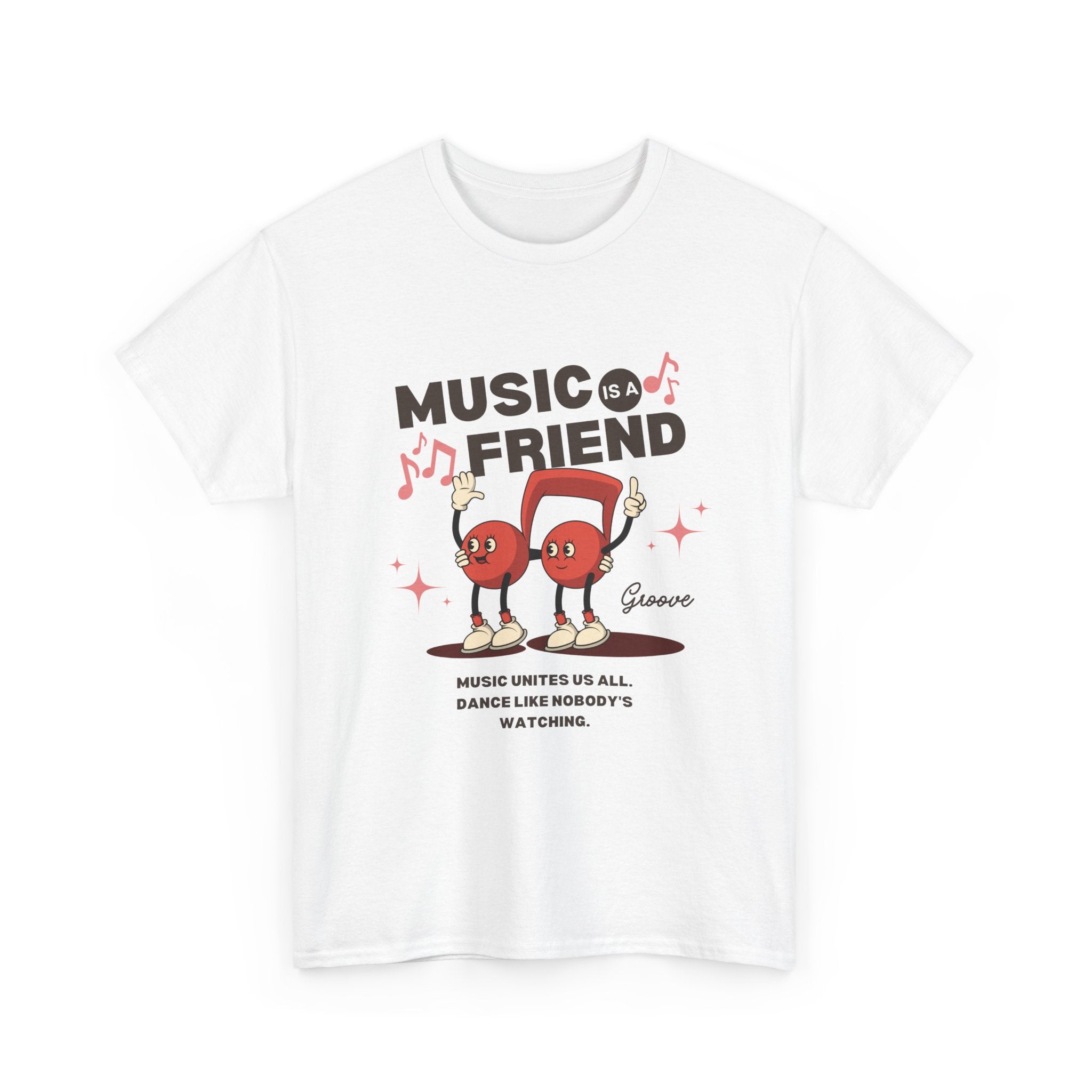 Music is a Friend Unisex Heavy Cotton Tee - Perfect for Music Lovers