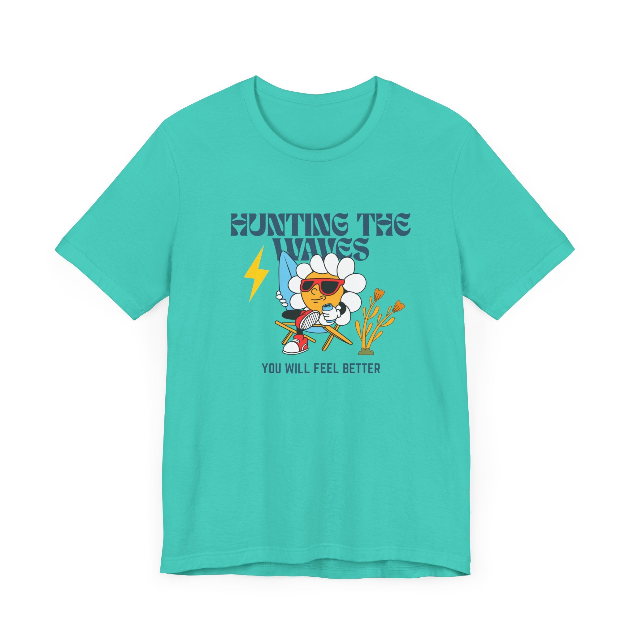 Hunting The Waves Graphic - Feel Better in Style-Surf Vibes Unisex Jersey T-shirt