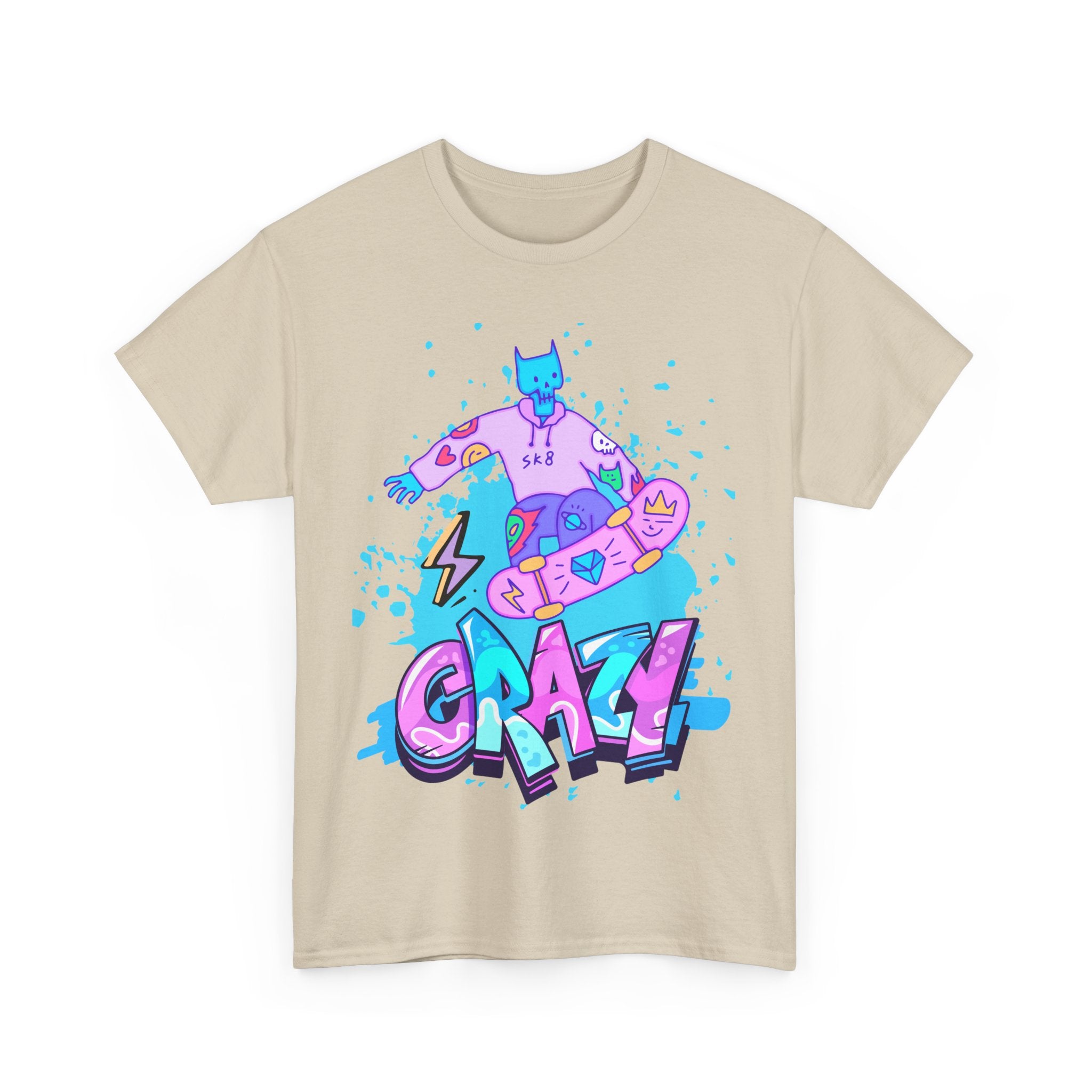 Crazy Cartoon Unisex Heavy Cotton Tee - Fun Graphic Shirt for Everyday Wear