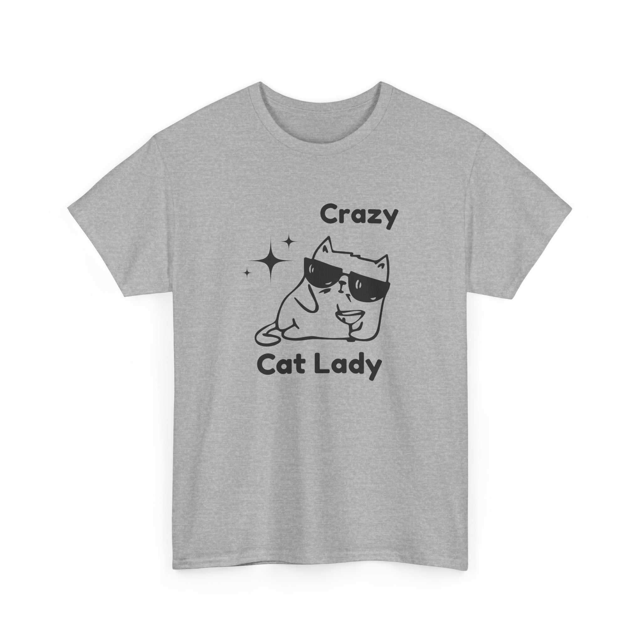 Crazy Cat Lady Unisex Heavy Cotton Tee - Fun Gift for Cat Lovers