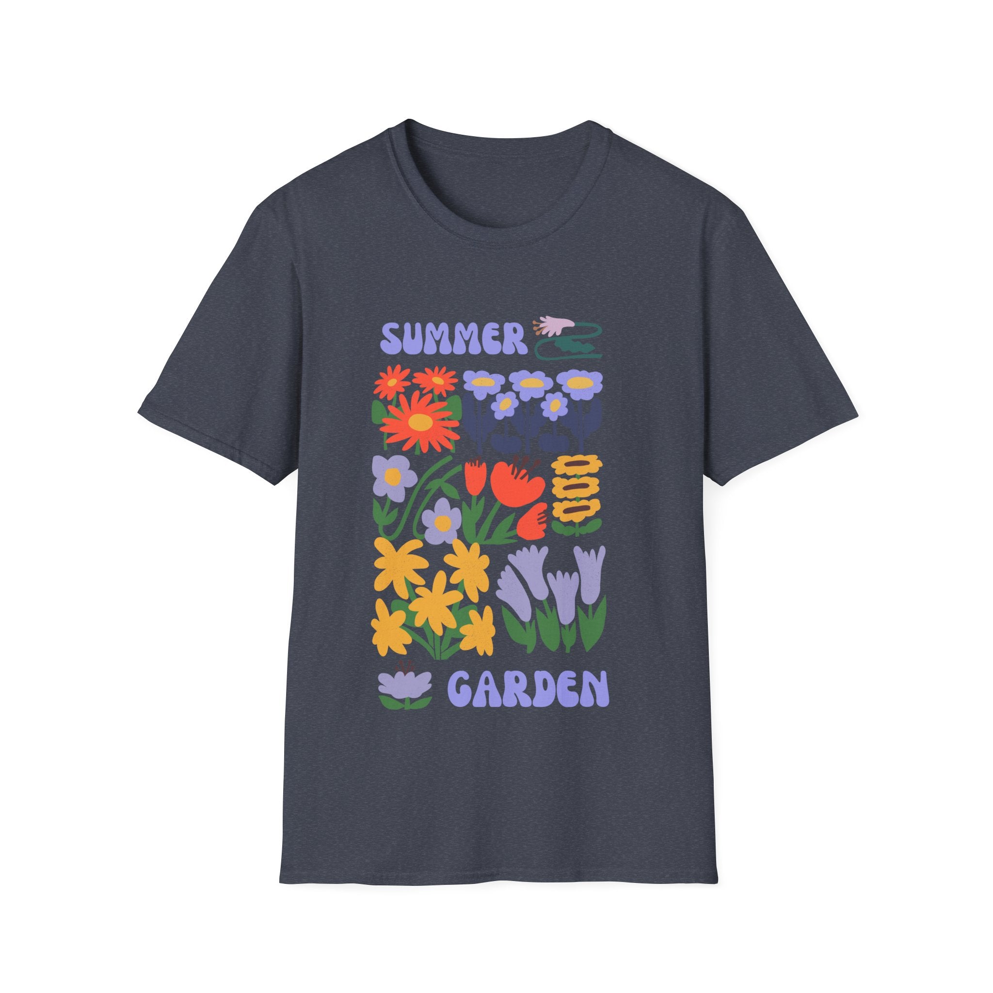 Summer Garden Unisex Softstyle T-Shirt - Floral Design for Nature Lovers