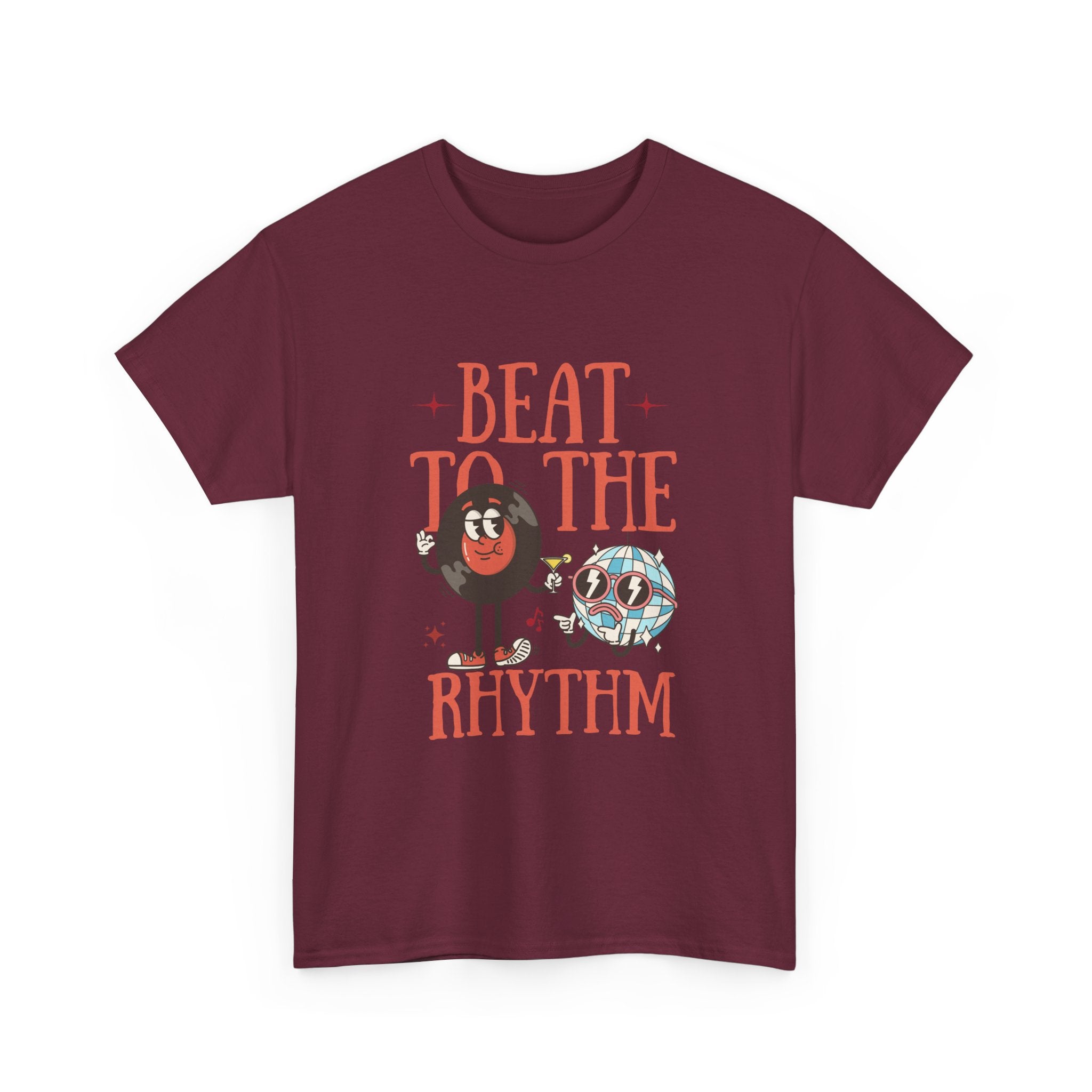 Beat to the Rhythm Unisex Heavy Cotton Tee - Fun Graphic Music T-Shirt