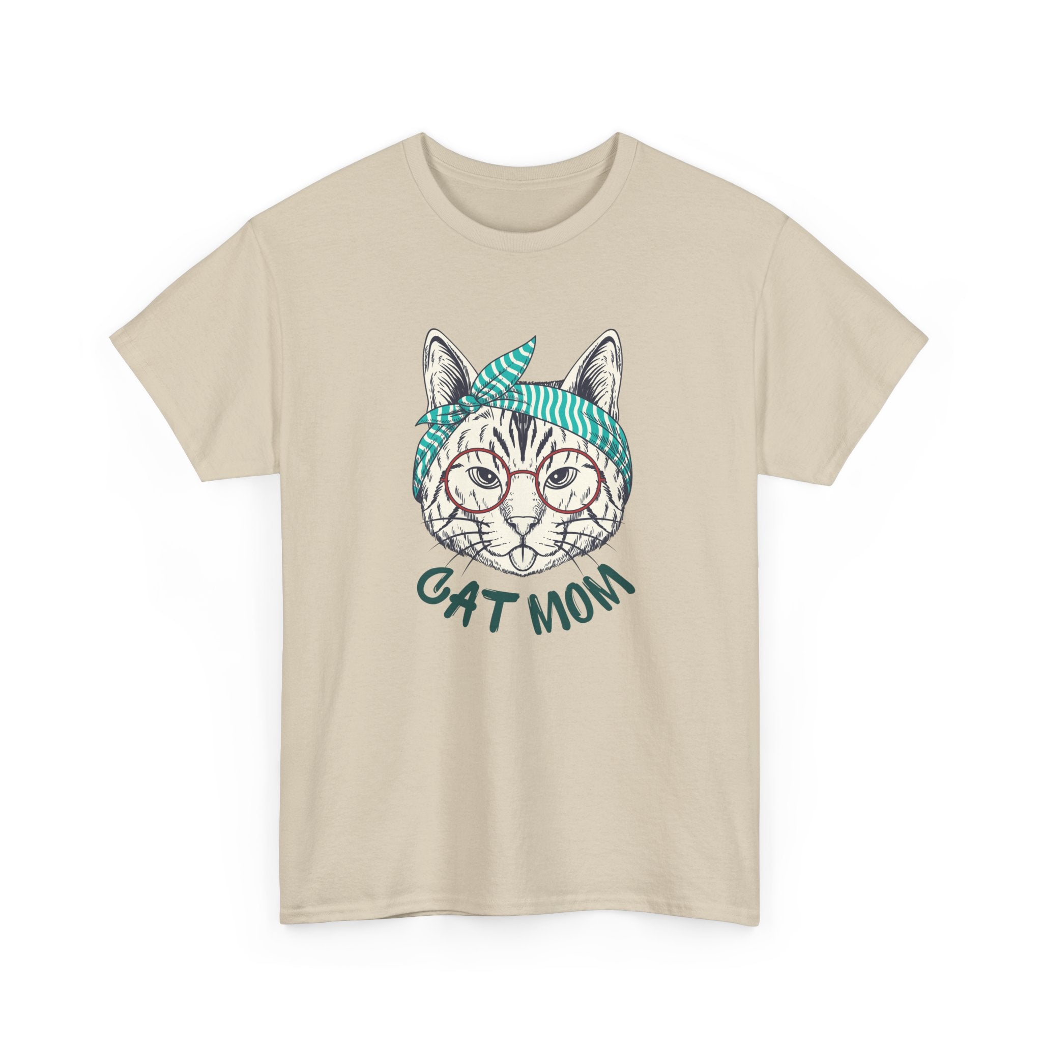 Cat Mom Unisex Heavy Cotton Tee - Perfect Gift for Cat Lovers