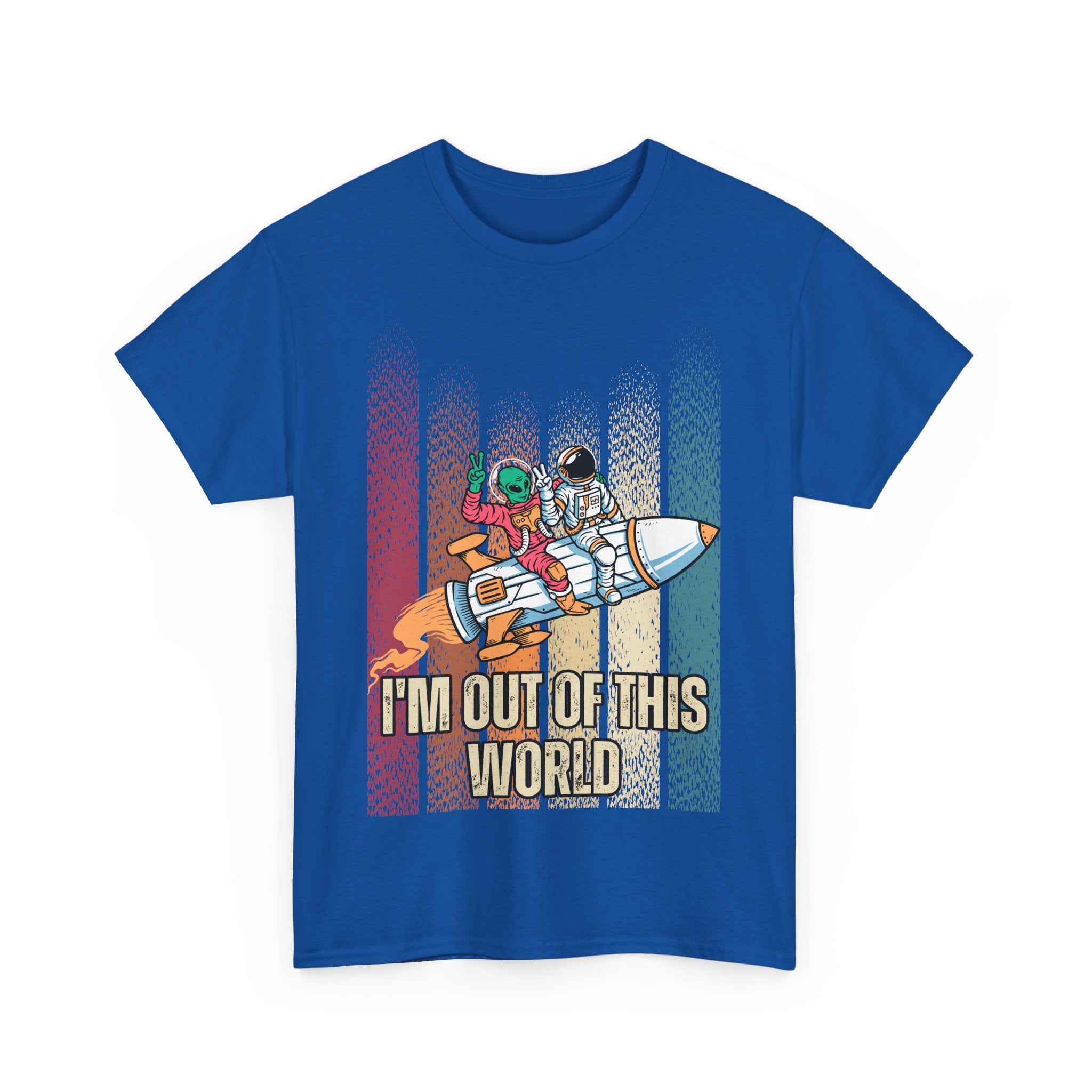 "I'm Out of This World" Space Adventure Shirt, Graphic Unisex Heavy Cotton Tee -