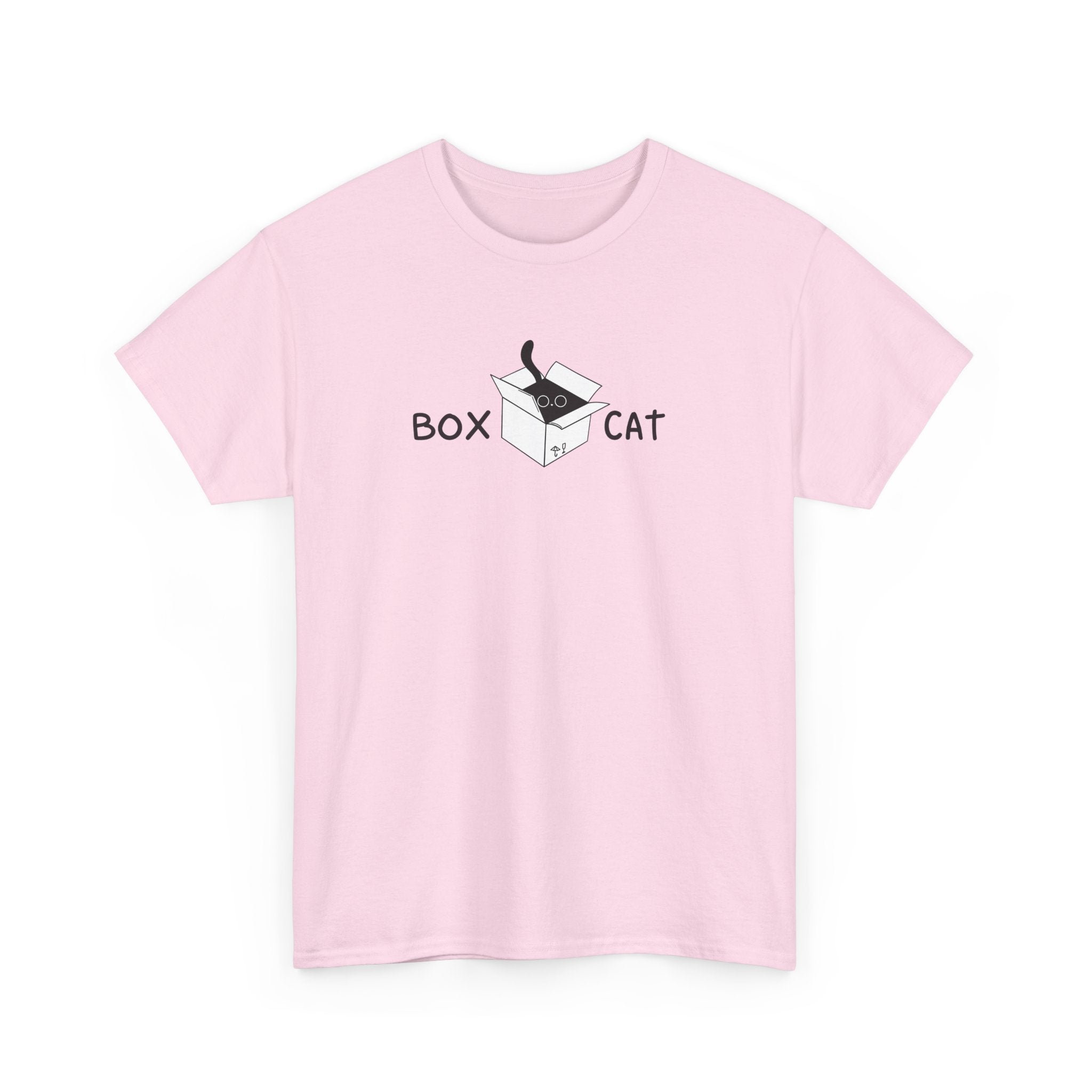 Box Cat Unisex Heavy Cotton Tee - Cute Cat T-Shirt for Animal Lovers