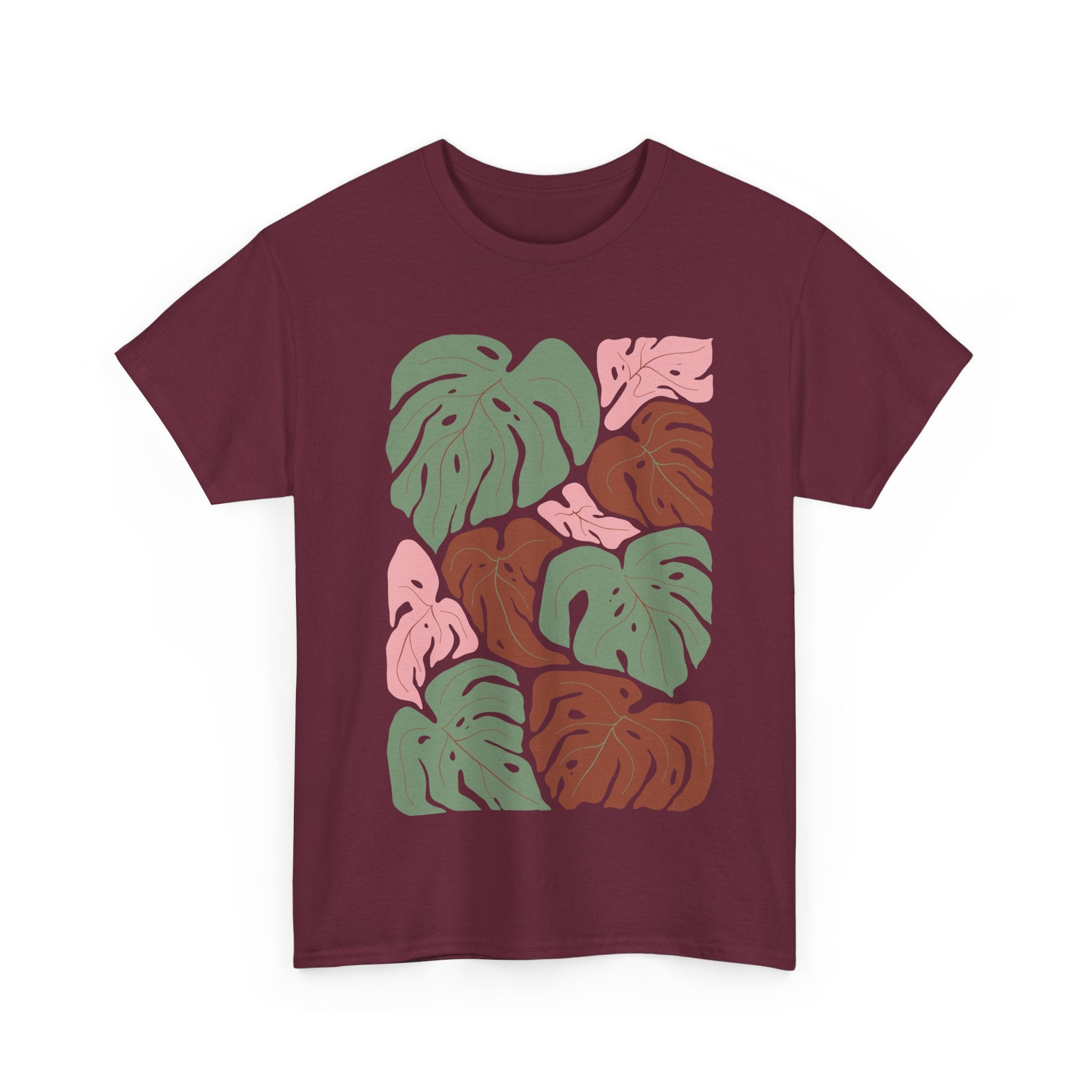 Tropical Leaf Unisex Heavy Cotton Tee - Casual Summer Wear