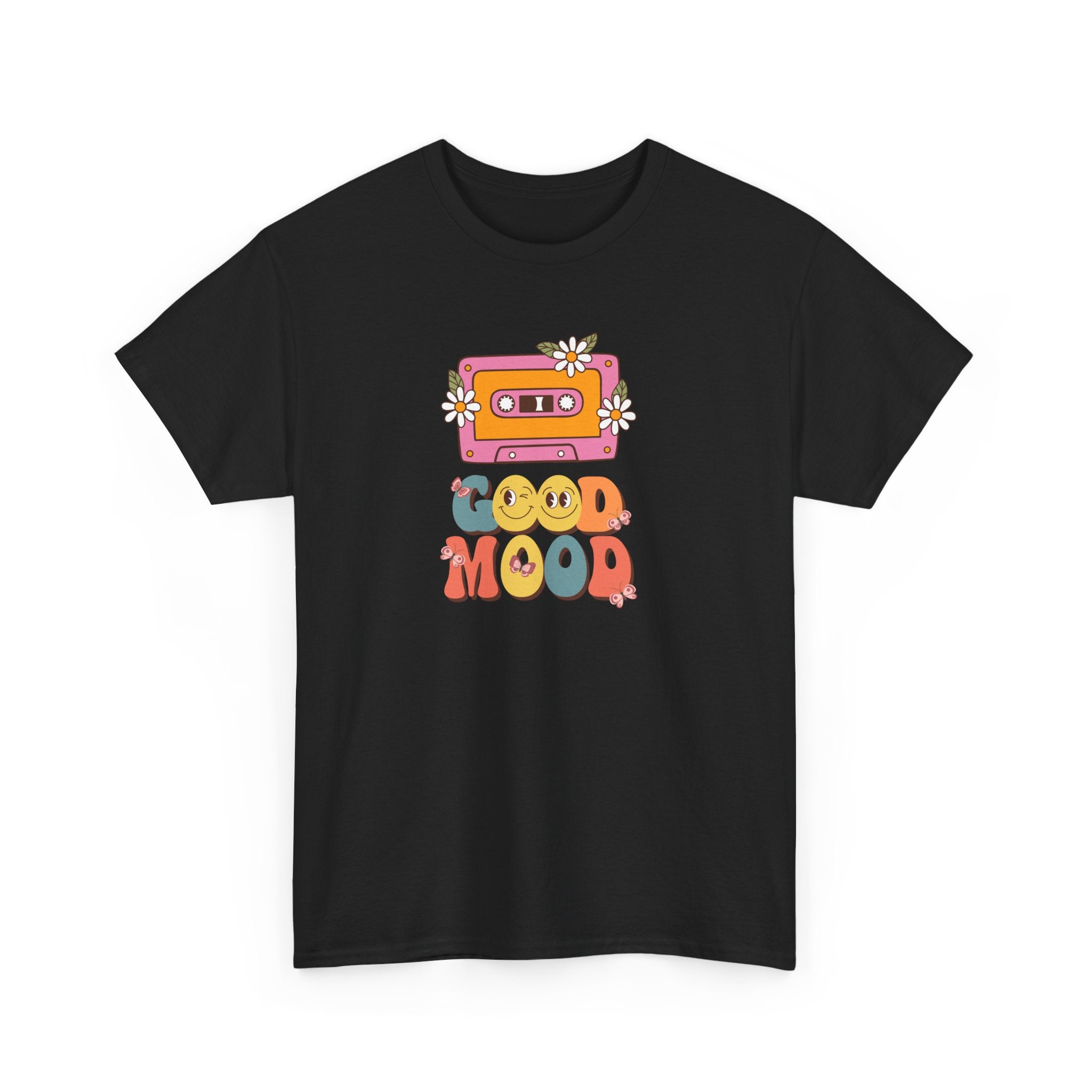 Good Mood Unisex Heavy Cotton Tee - Retro Vibe Casual Wear