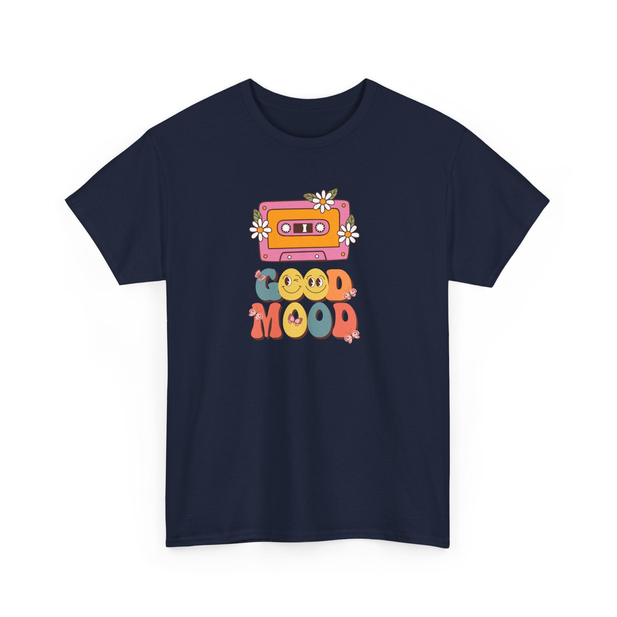 Good Mood Unisex Heavy Cotton Tee - Retro Vibe Casual Wear