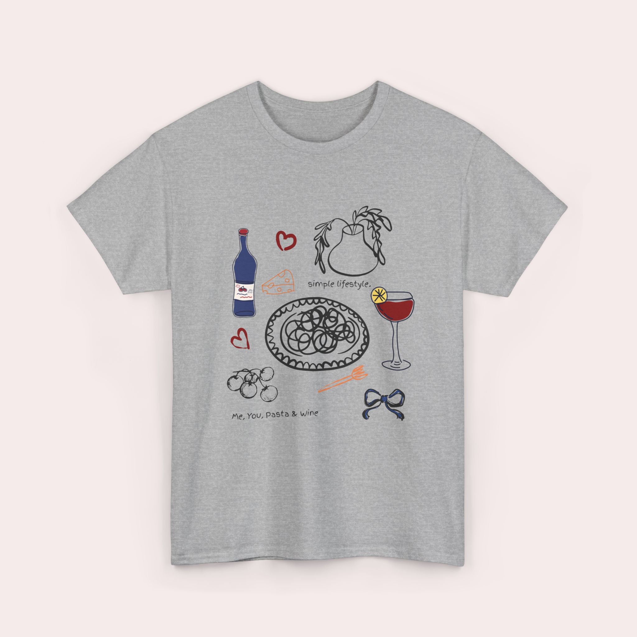 Me, you and pasta- simplelifestyle Cotton Tee