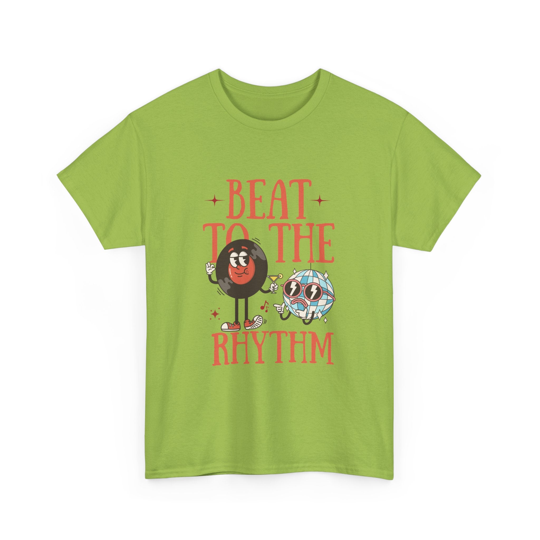 Beat to the Rhythm Unisex Heavy Cotton Tee - Fun Graphic Music T-Shirt