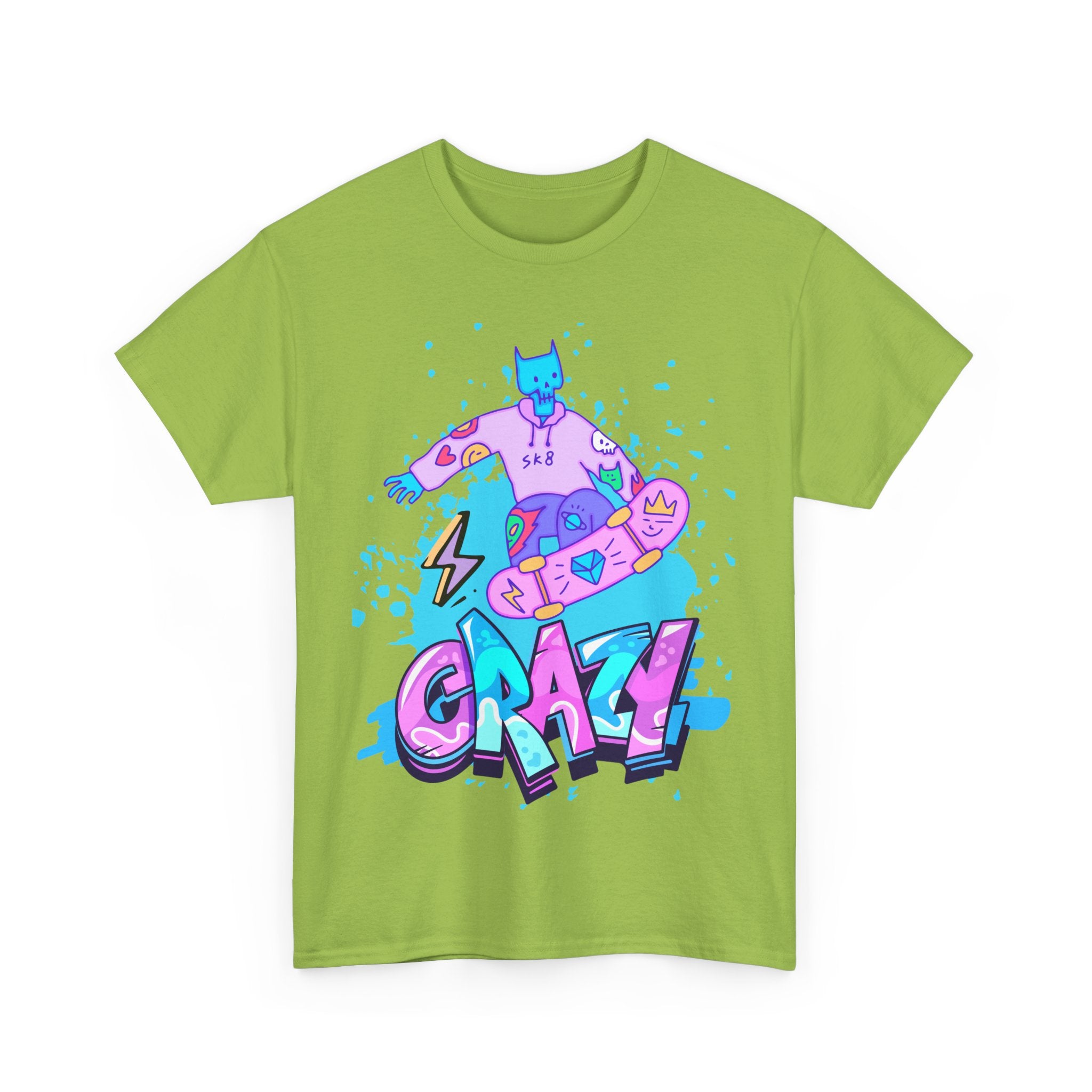 Crazy Cartoon Unisex Heavy Cotton Tee - Fun Graphic Shirt for Everyday Wear