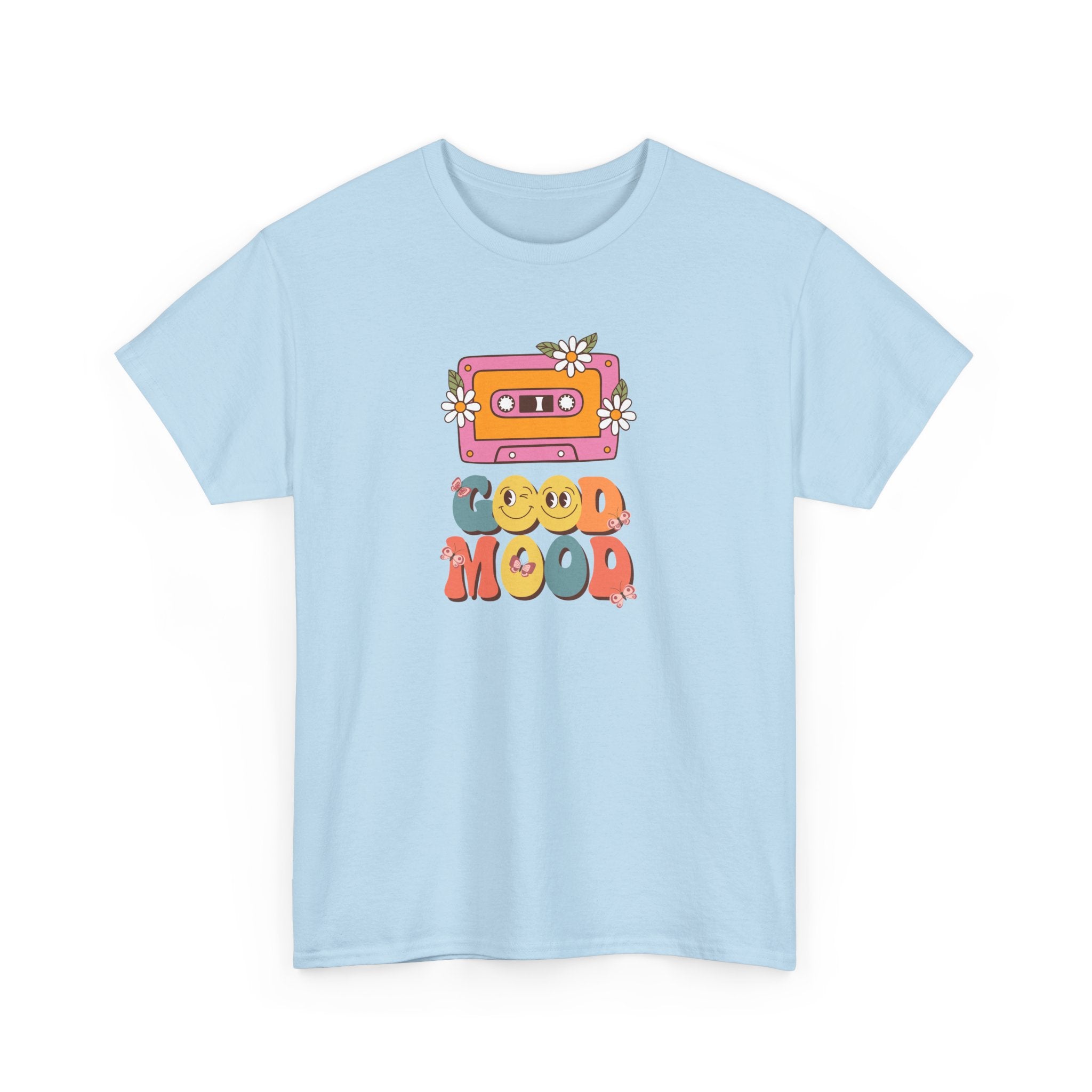 Good Mood Unisex Heavy Cotton Tee - Retro Vibe Casual Wear