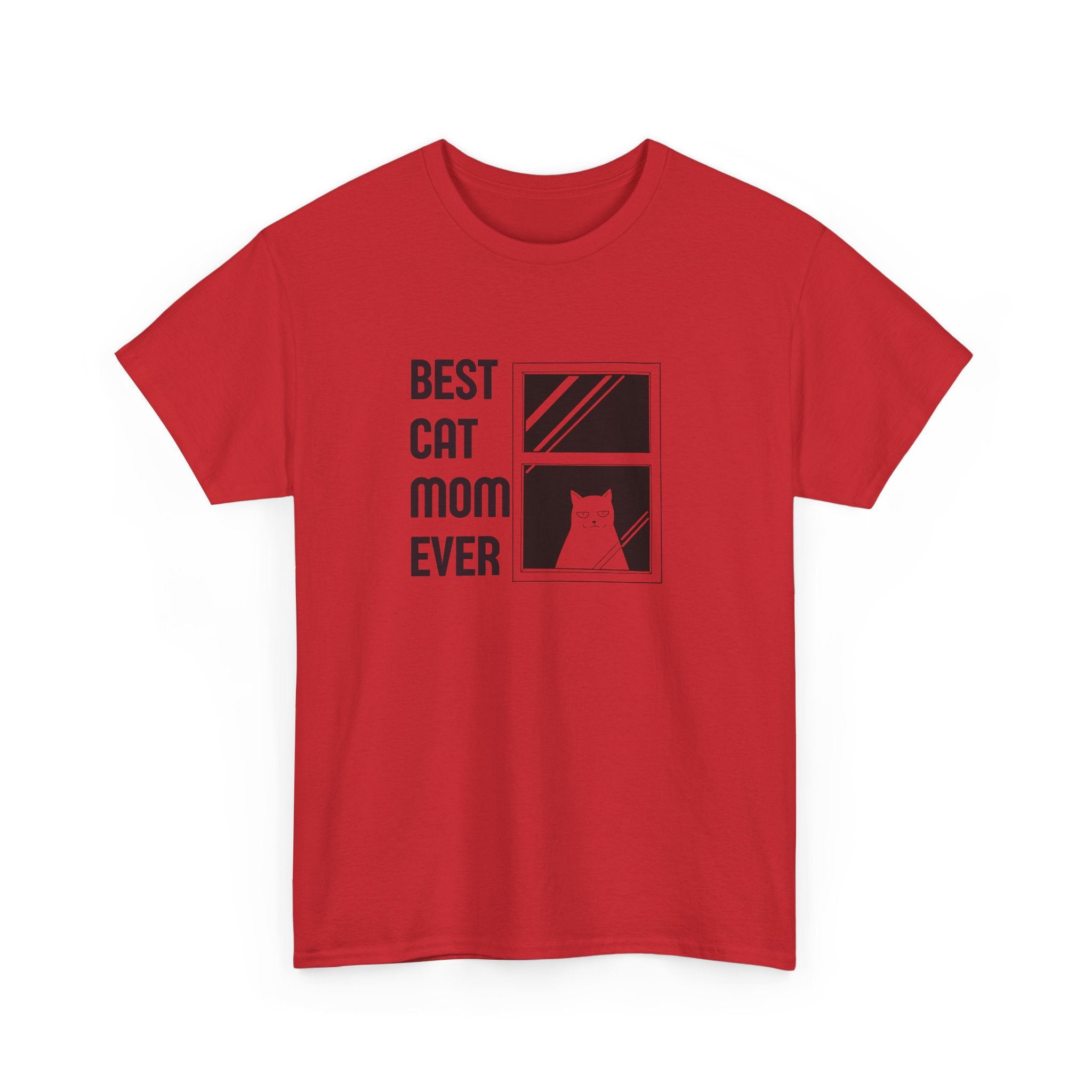 Best Cat Mom Ever Unisex Heavy Cotton Tee - Perfect Gift for Cat Lovers