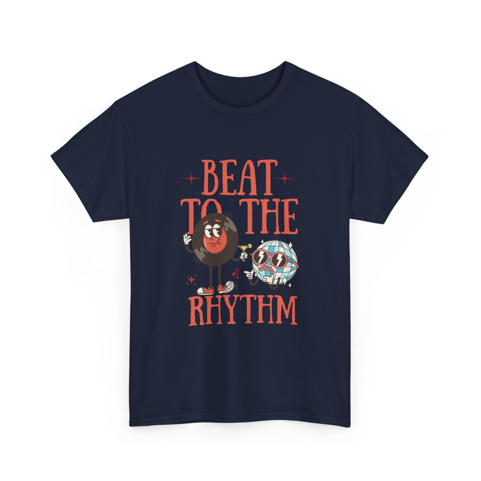Beat to the Rhythm Unisex Heavy Cotton Tee - Fun Graphic Music T-Shirt