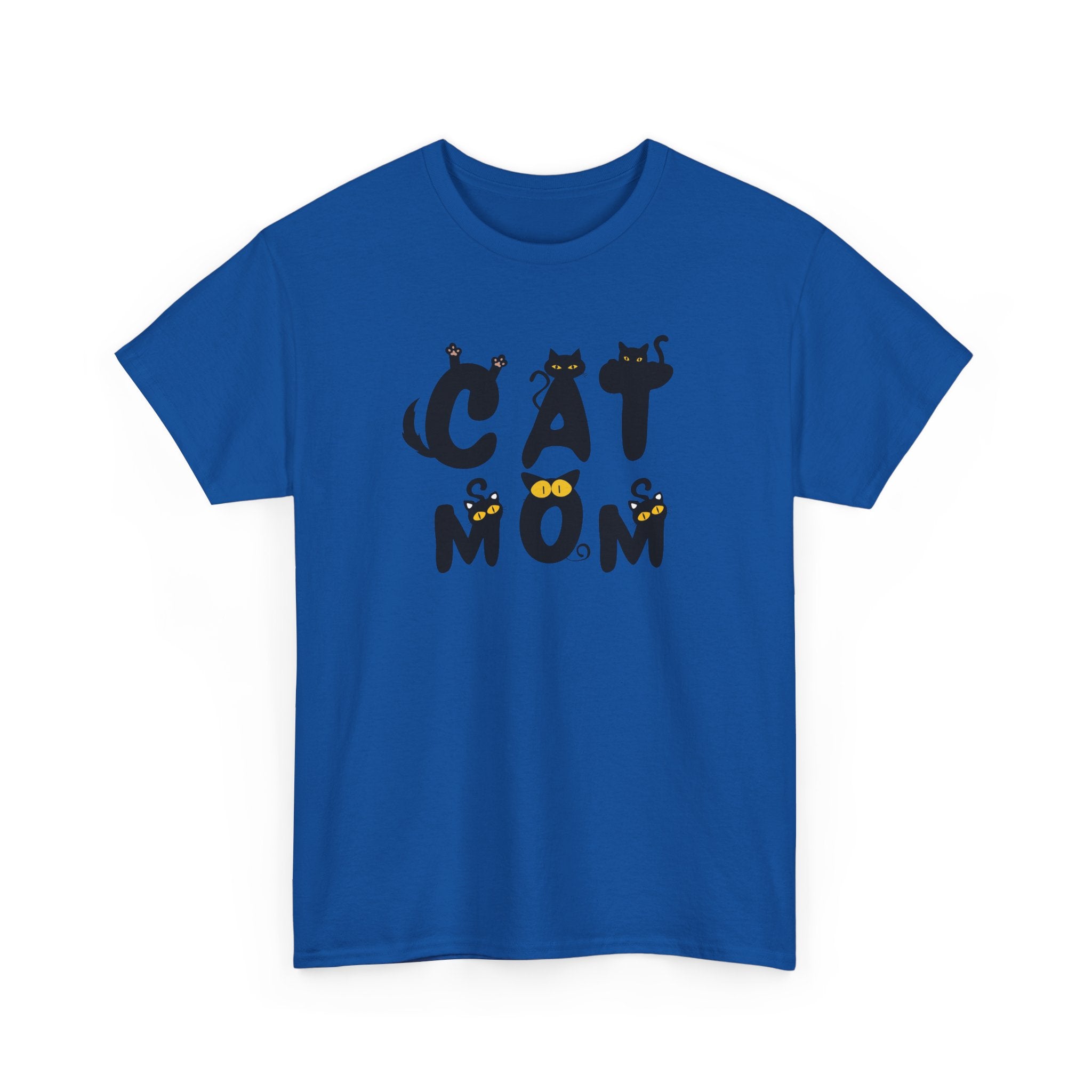 Cat Mom Unisex Heavy Cotton Tee - Perfect Gift for Cat Lovers
