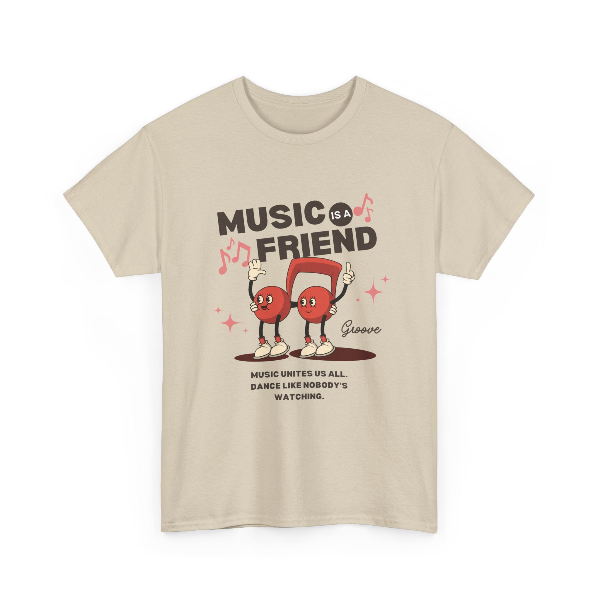 Music is a Friend Unisex Heavy Cotton Tee - Perfect for Music Lovers