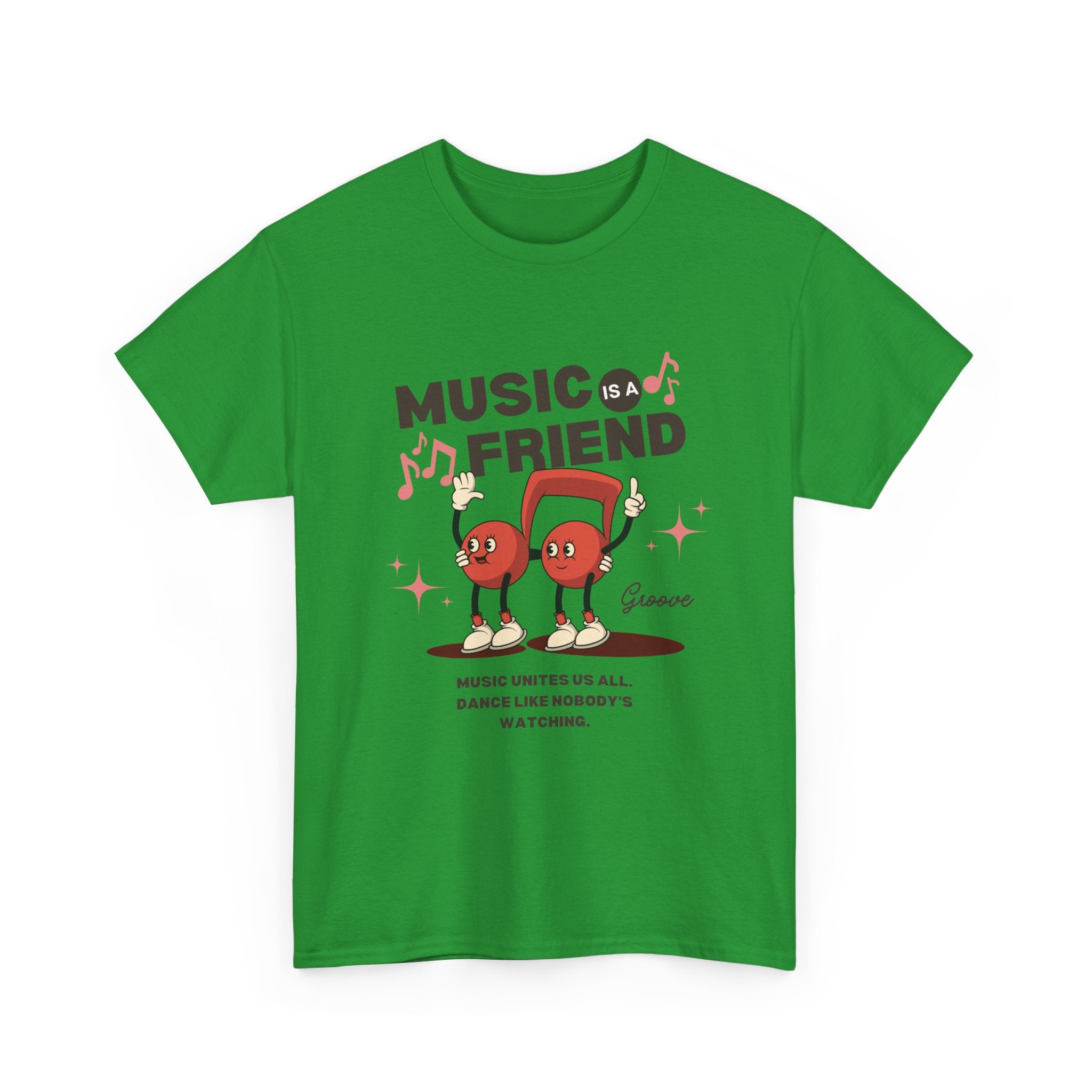 Music is a Friend Unisex Heavy Cotton Tee - Perfect for Music Lovers