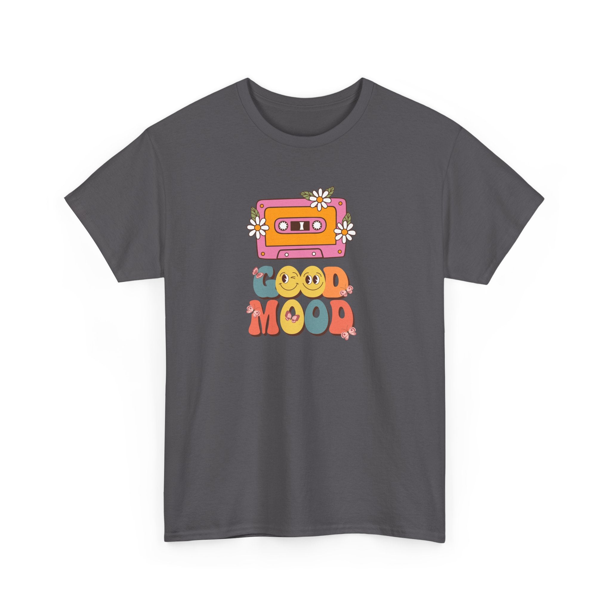 Good Mood Unisex Heavy Cotton Tee - Retro Vibe Casual Wear