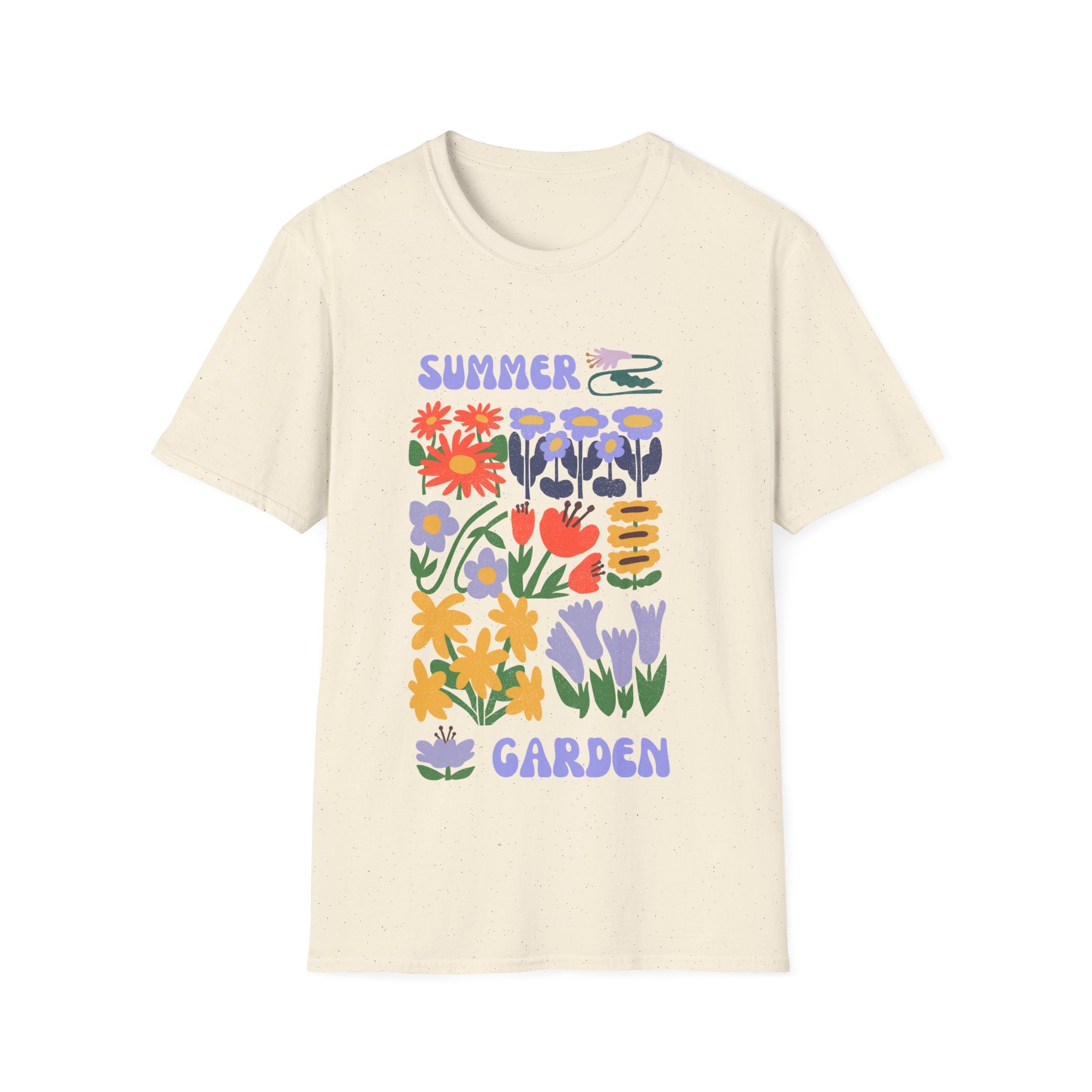 Summer Garden Unisex Softstyle T-Shirt - Floral Design for Nature Lovers