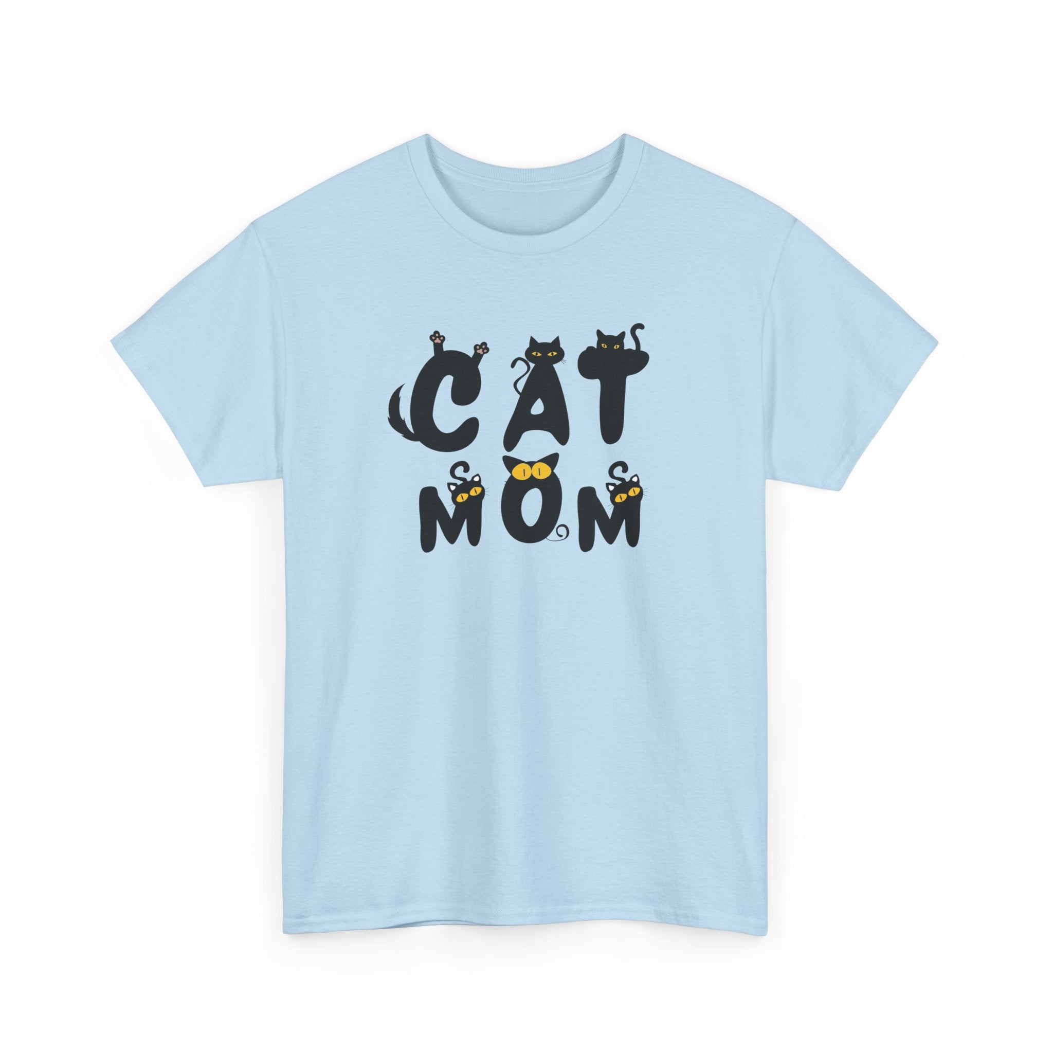 Cat Mom Unisex Heavy Cotton Tee - Perfect Gift for Cat Lovers