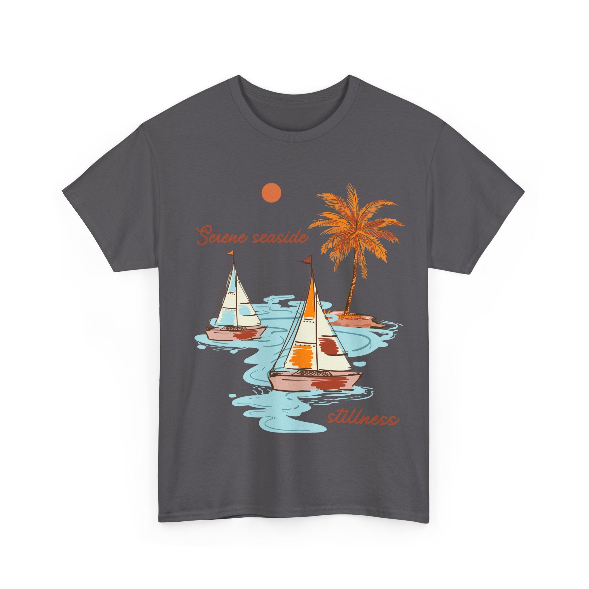 Serene Seaside Unisex Cotton Tee - Relaxing Beach Vibe Tee