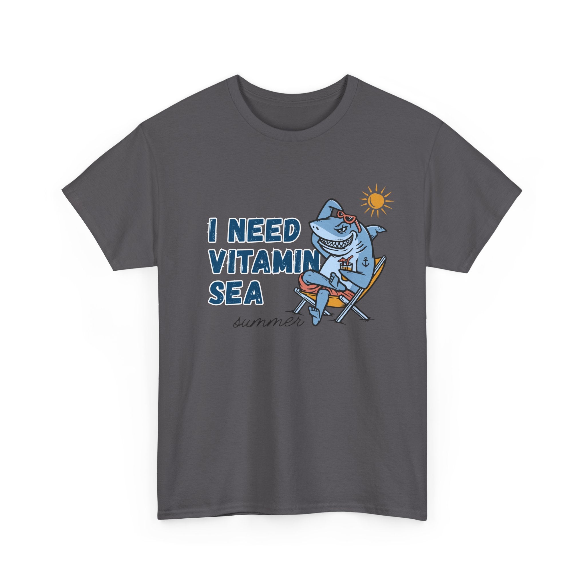 I Need Vitamin Sea Unisex Heavy Cotton Tee - Summer Vibes Beach T-Shirt