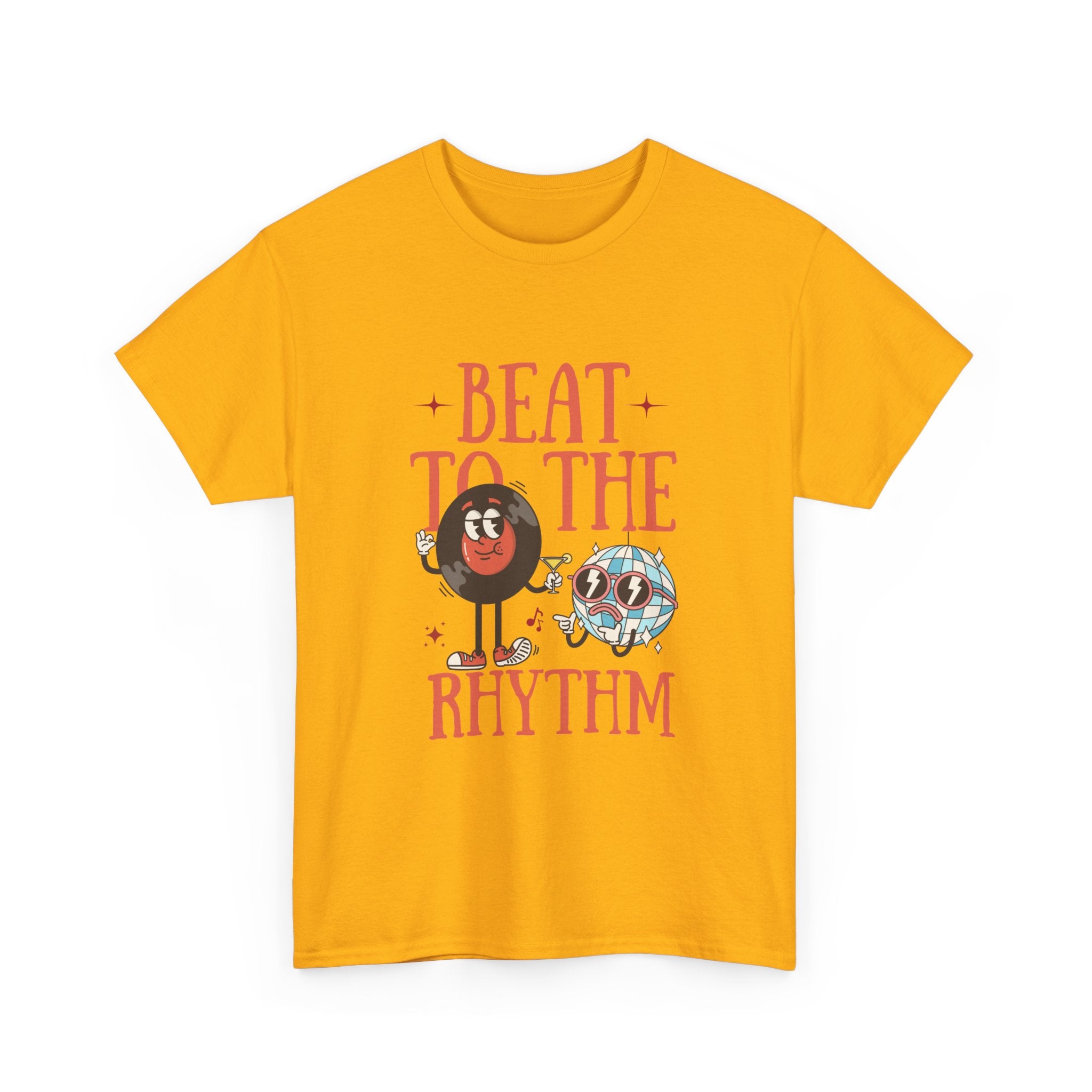 Beat to the Rhythm Unisex Heavy Cotton Tee - Fun Graphic Music T-Shirt