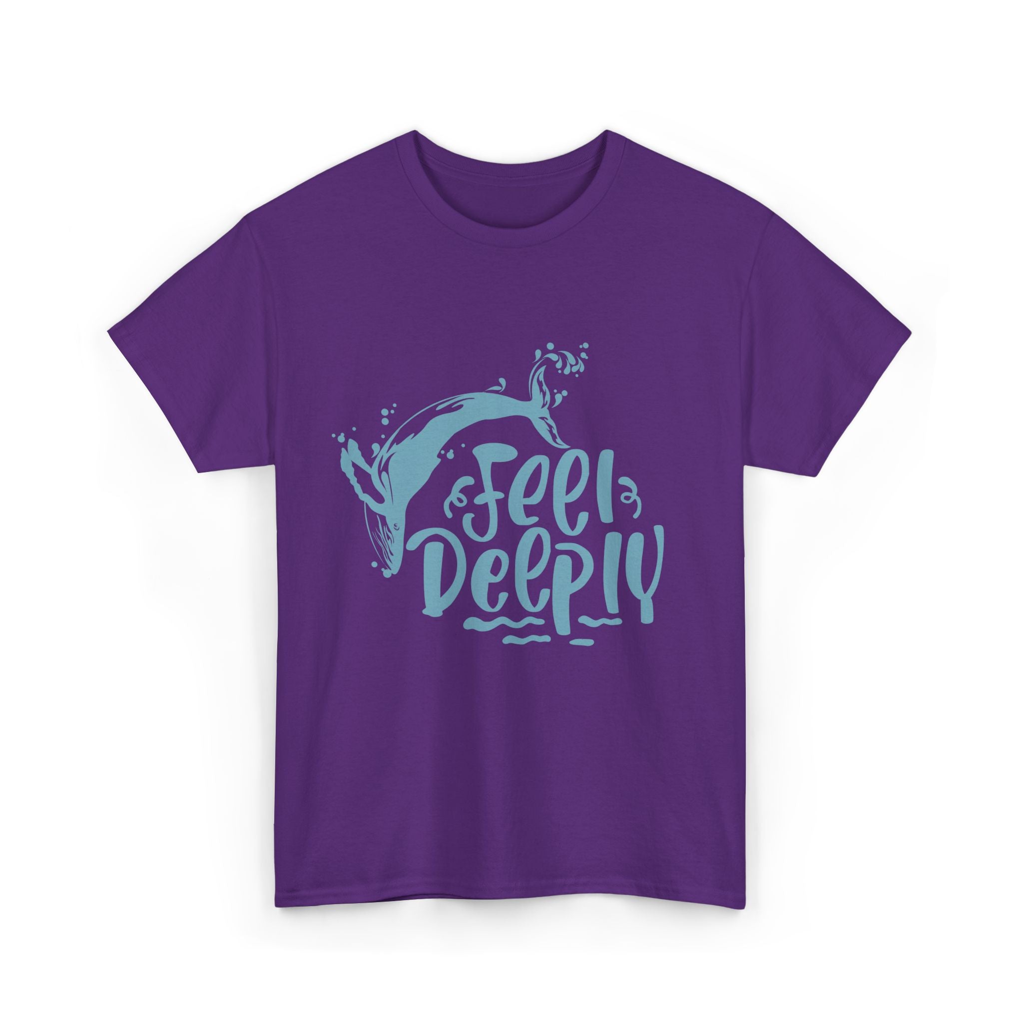 Feel Deeply Unisex Heavy Cotton Tee - Perfect for Ocean Lovers