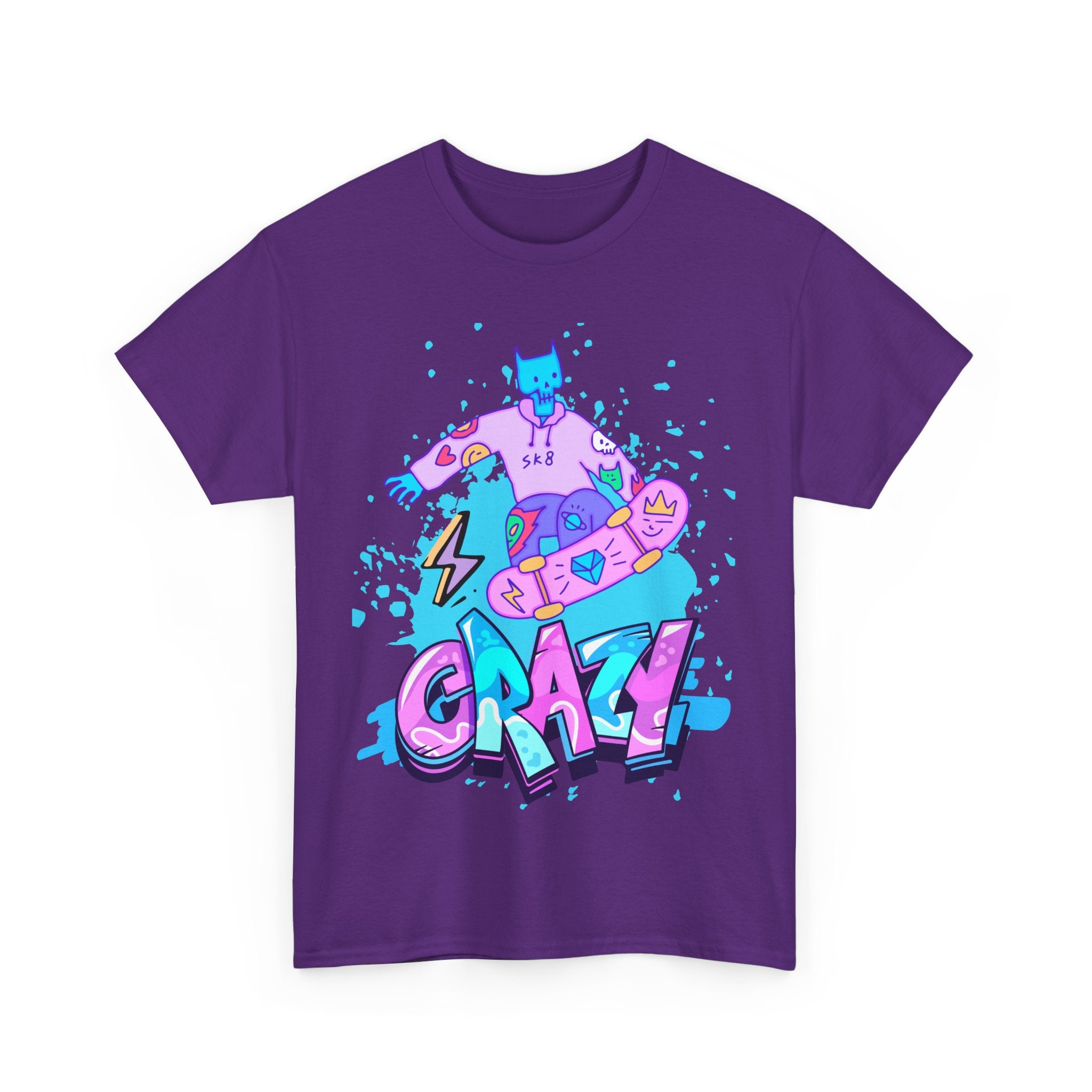 Crazy Cartoon Unisex Heavy Cotton Tee - Fun Graphic Shirt for Everyday Wear