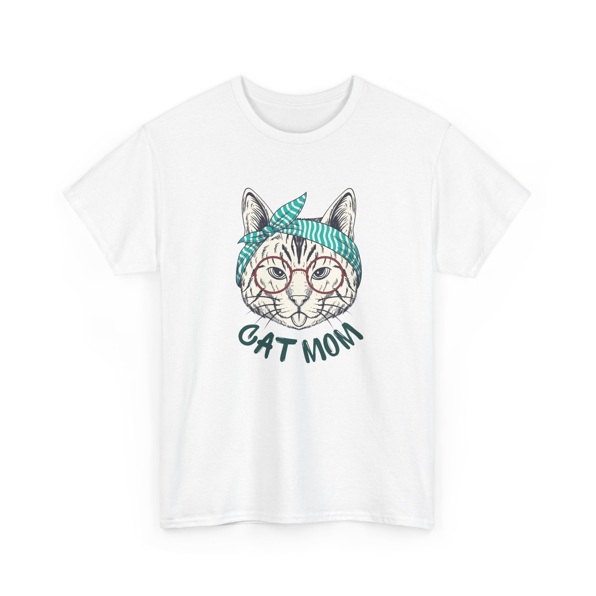 Cat Mom Unisex Heavy Cotton Tee - Perfect Gift for Cat Lovers