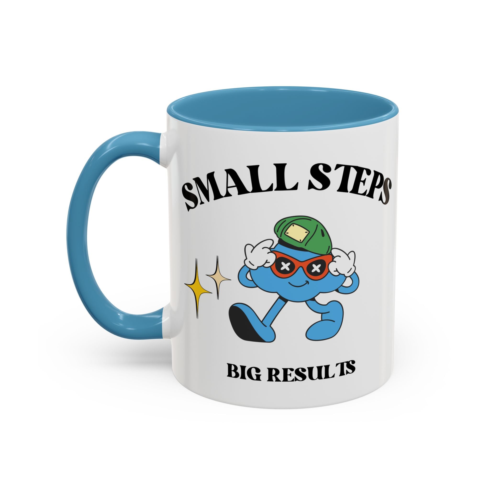 Motivational Accent Coffee Mug - "Small Steps, Big Results"