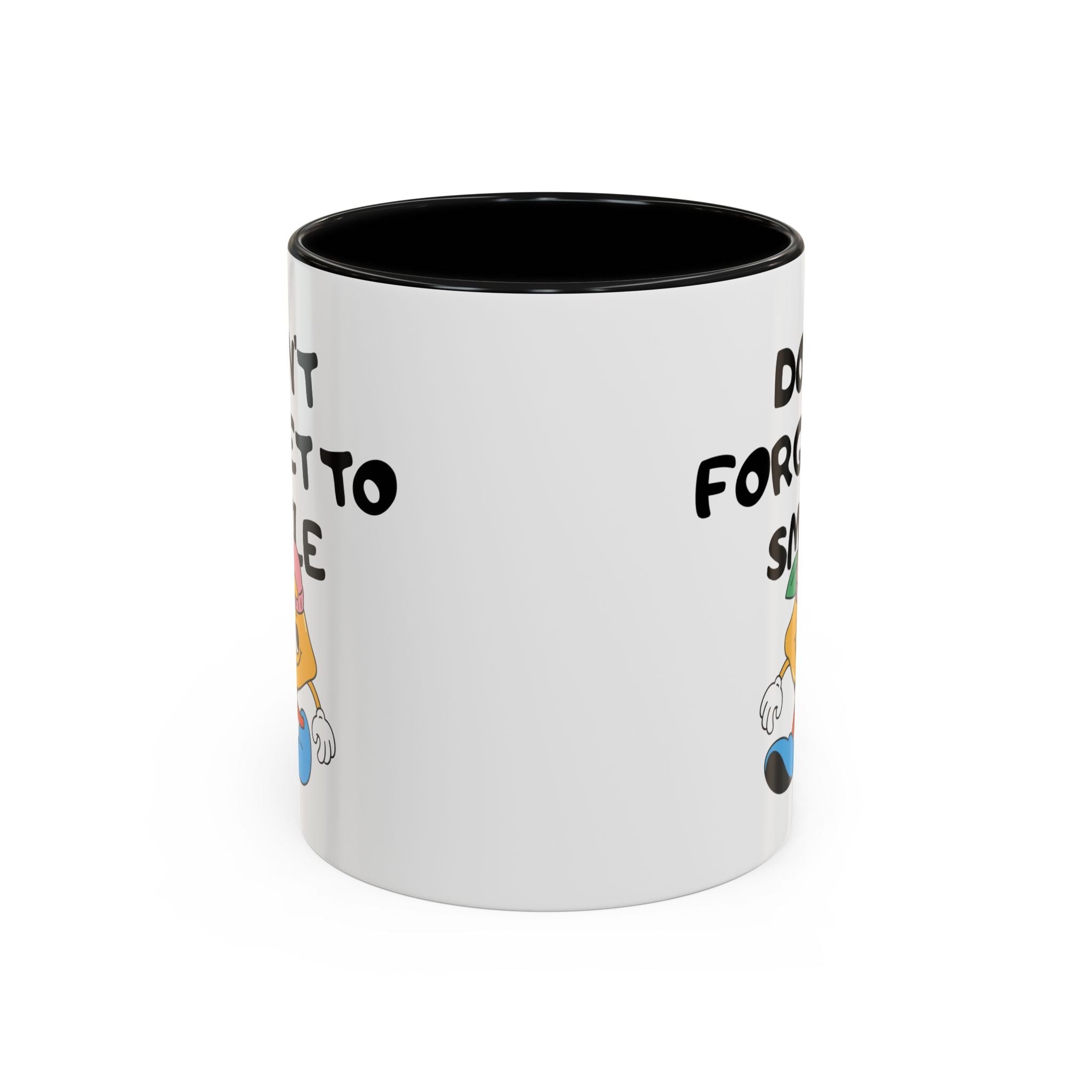 Don’t Forget to Smile Accent Coffee Mug - Fun Motivational 11oz & 15oz