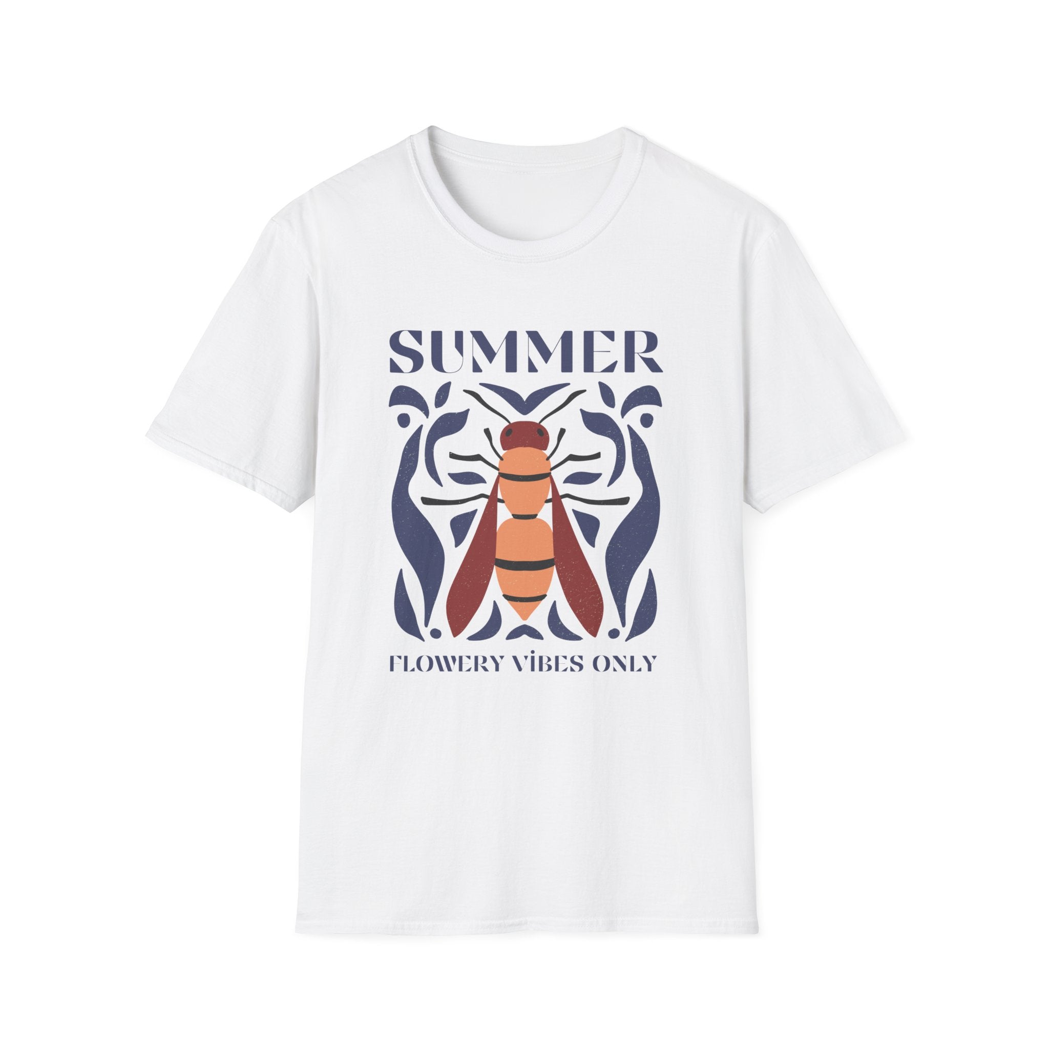 Flower Power Design- Summer Vibes Unisex Softstyle T-Shirt
