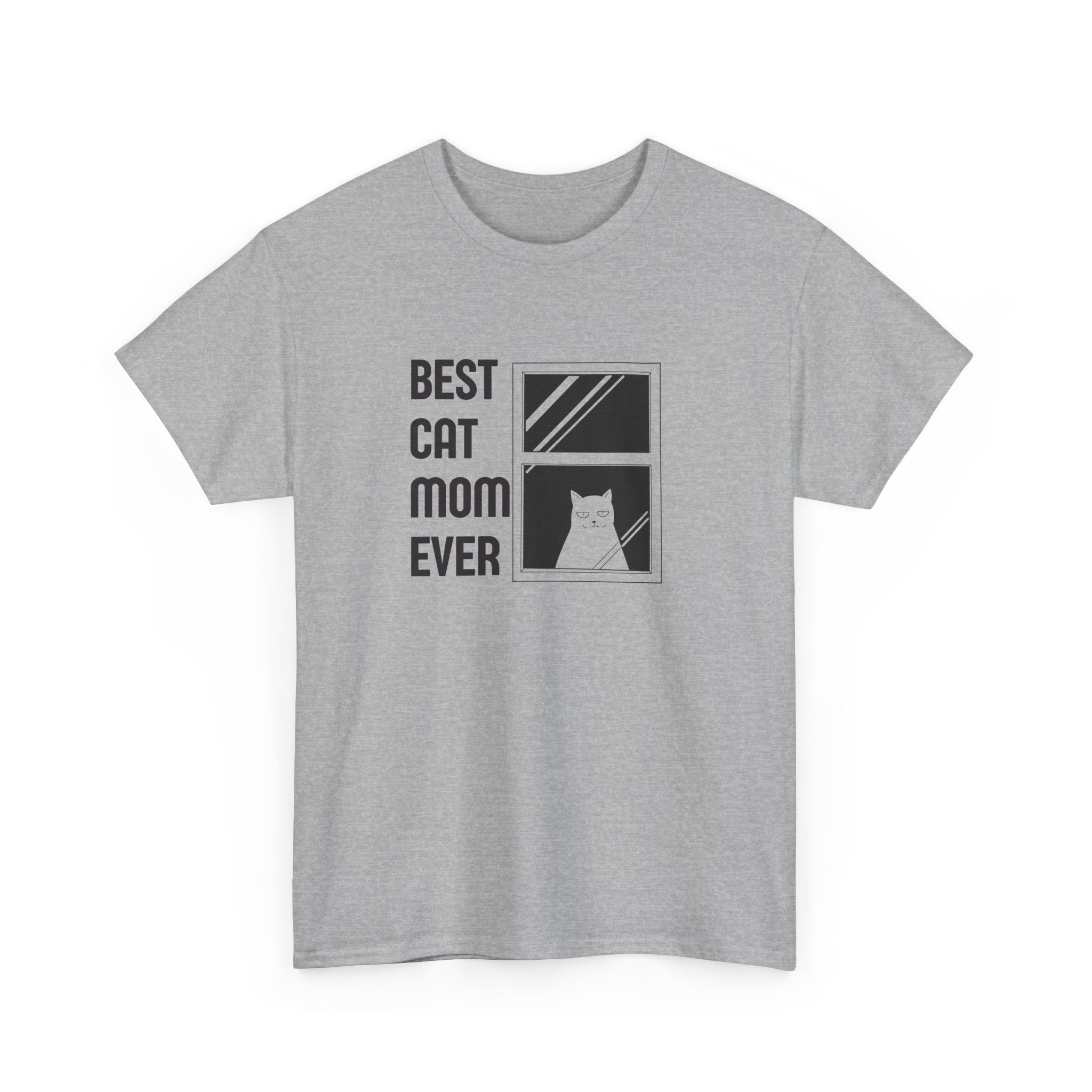 Best Cat Mom Ever Unisex Heavy Cotton Tee - Perfect Gift for Cat Lovers