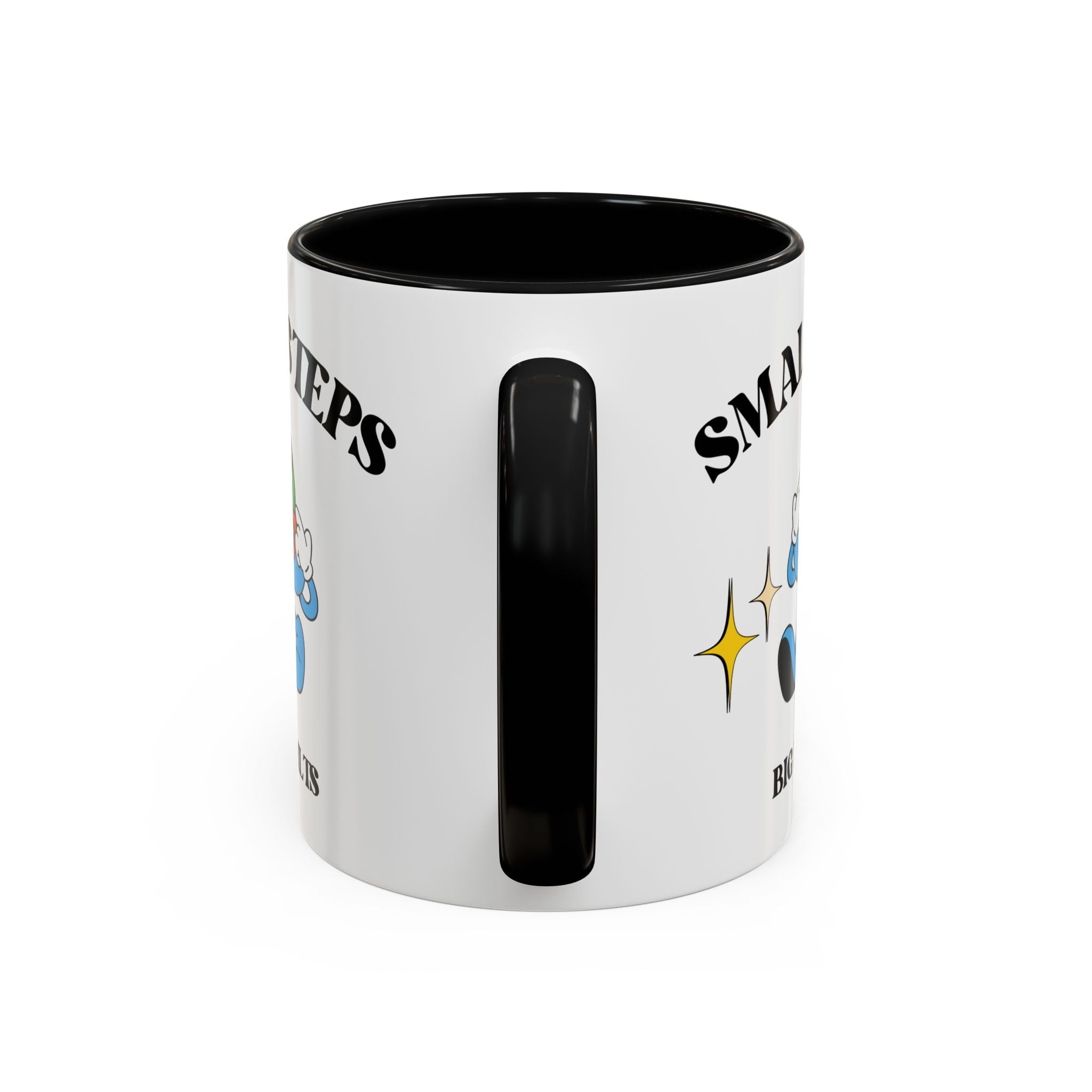 Motivational Accent Coffee Mug - "Small Steps, Big Results"