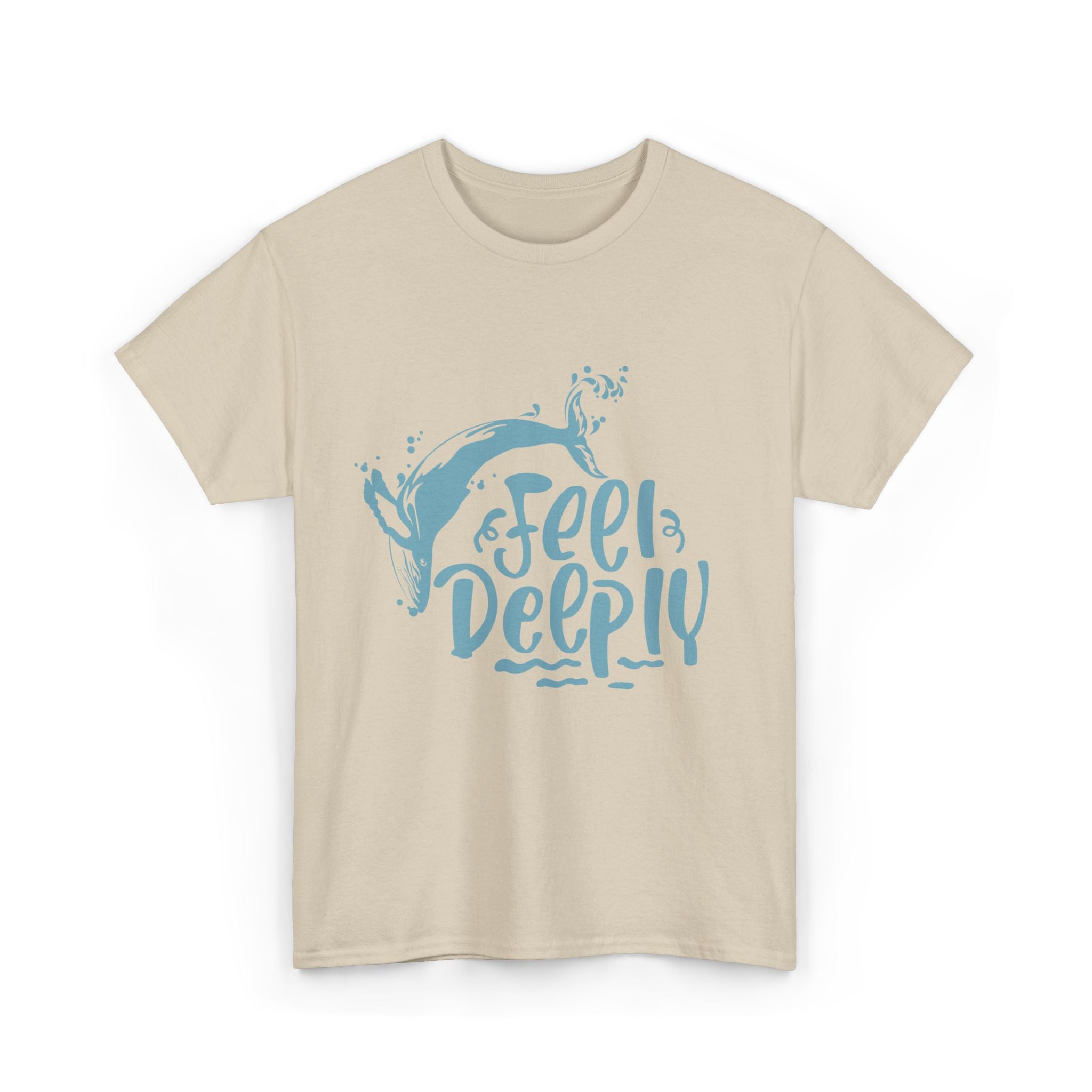 Feel Deeply Unisex Heavy Cotton Tee - Perfect for Ocean Lovers