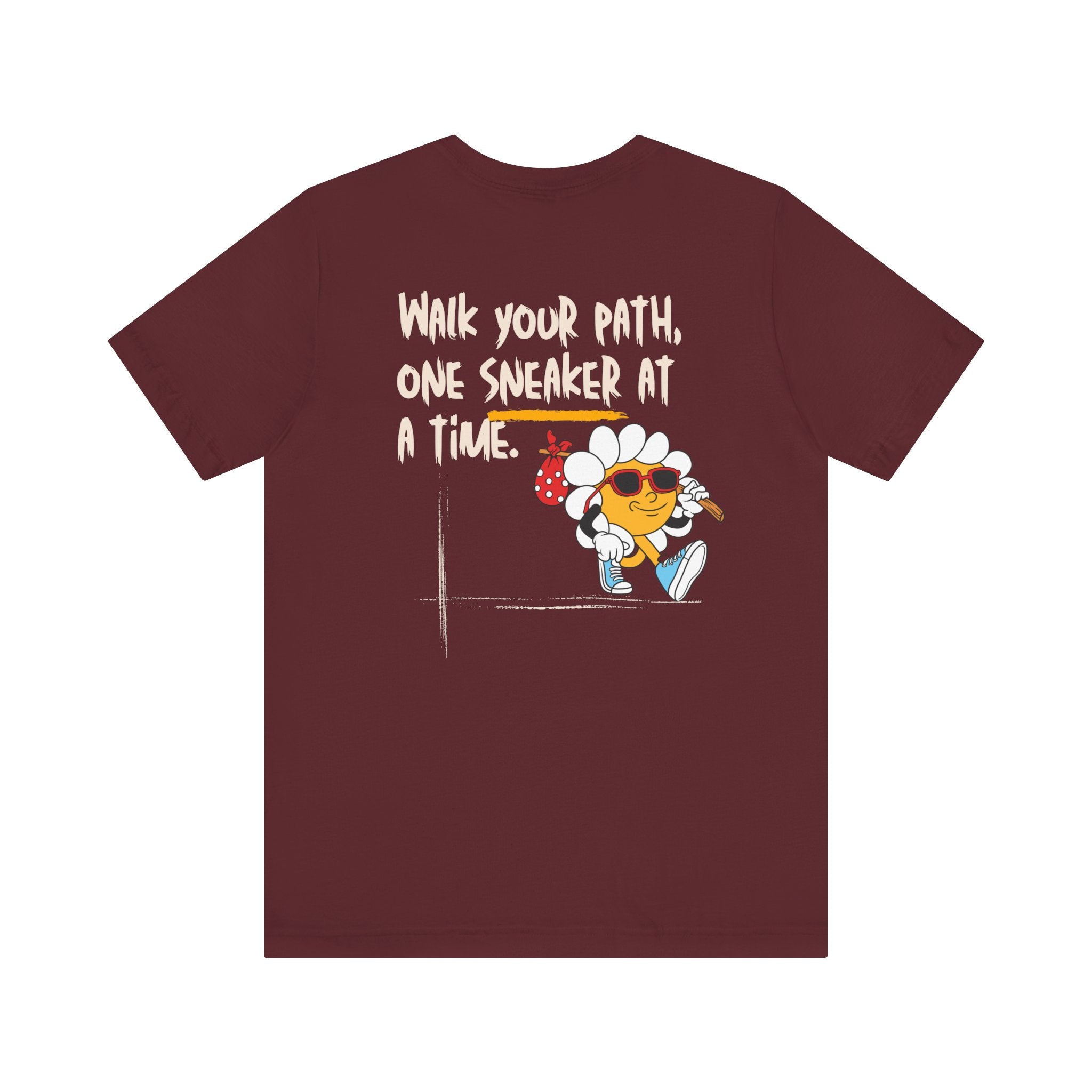 "Walk Your Path, One Sneaker at a Time" - Motivational Graphic T-Shirt