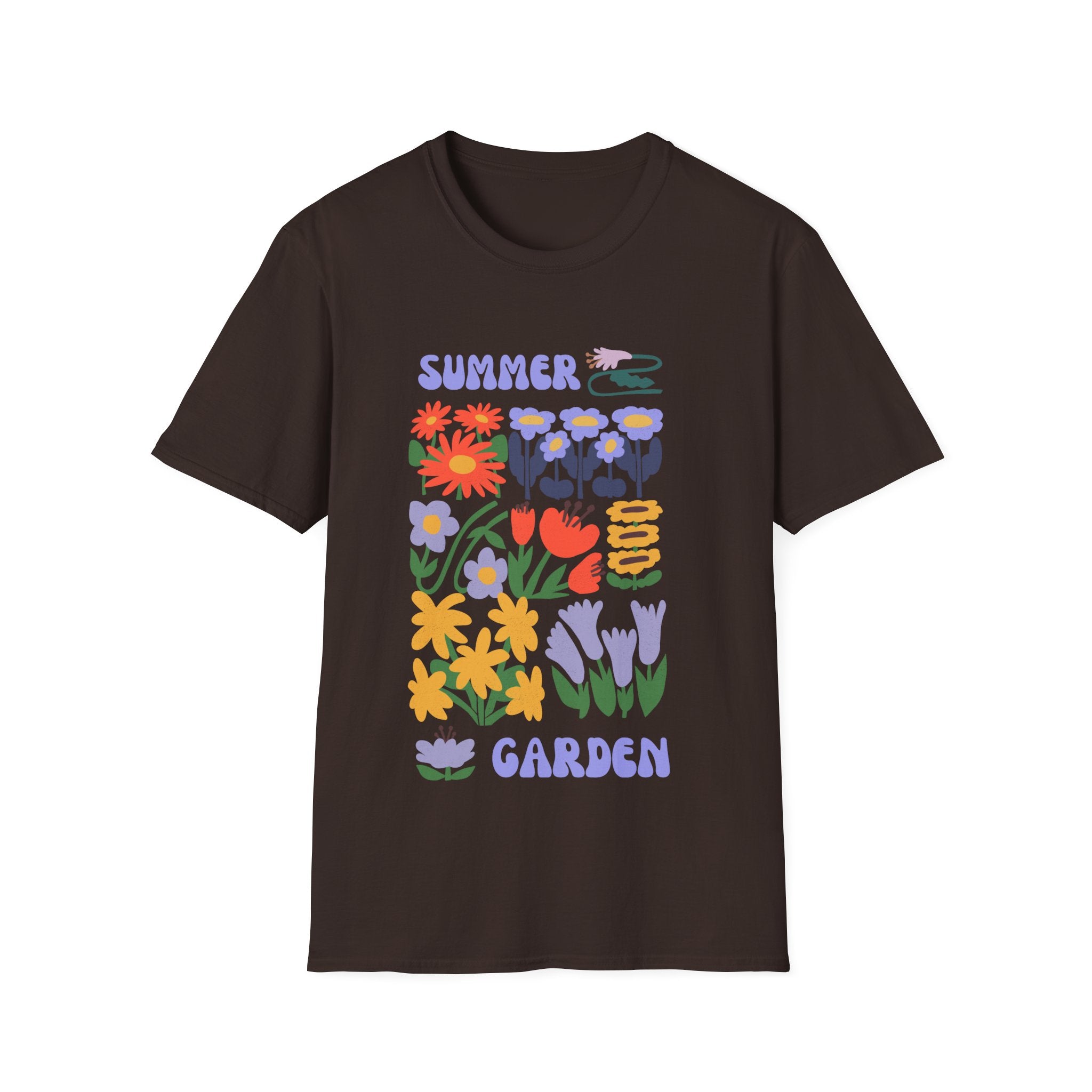 Summer Garden Unisex Softstyle T-Shirt - Floral Design for Nature Lovers