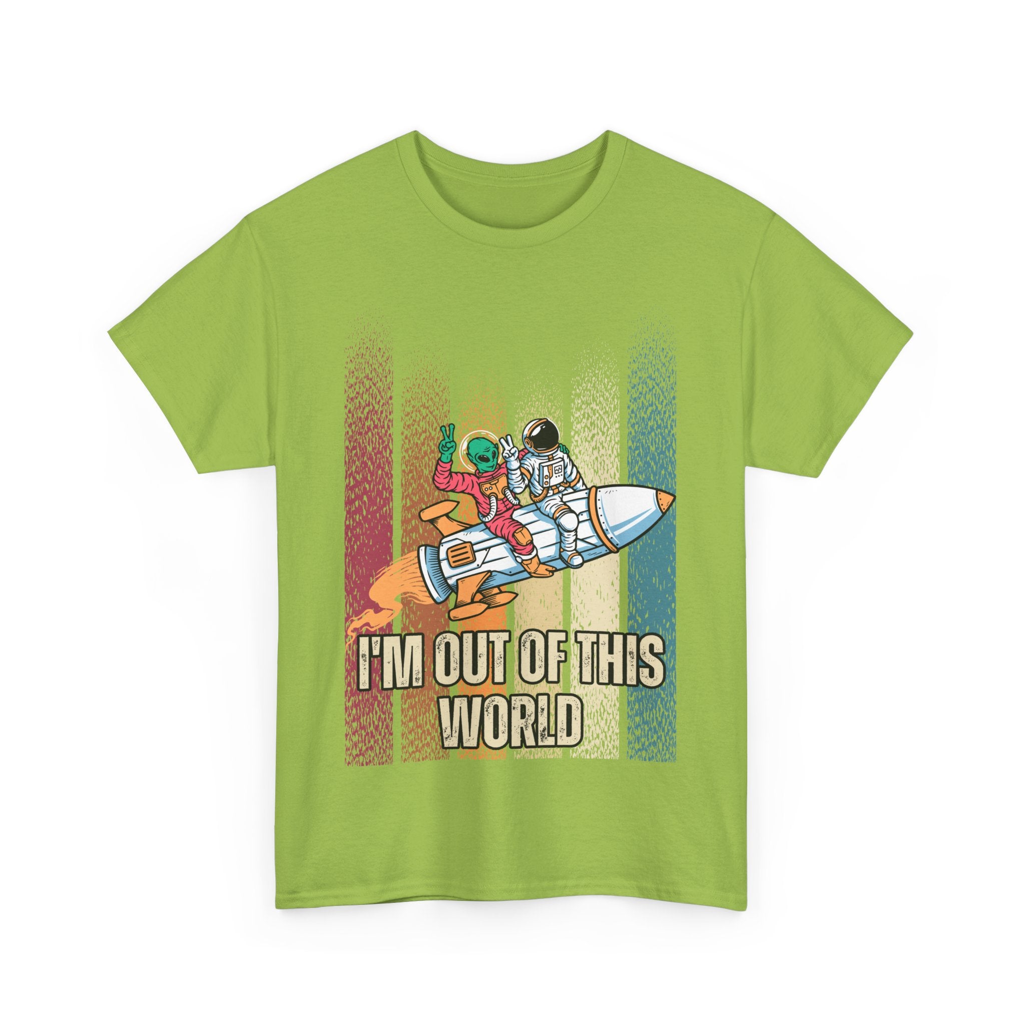"I'm Out of This World" Space Adventure Shirt, Graphic Unisex Heavy Cotton Tee -