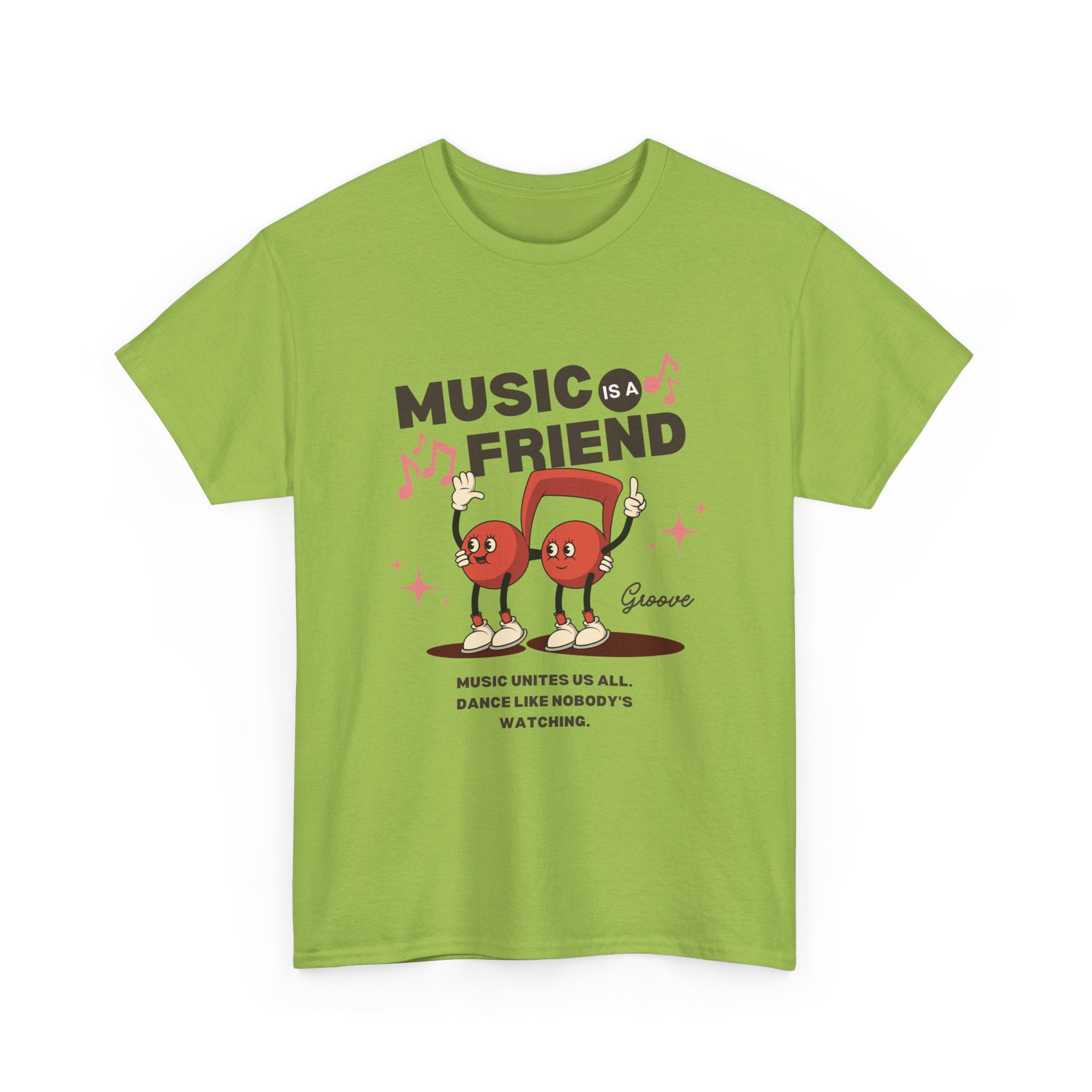 Music is a Friend Unisex Heavy Cotton Tee - Perfect for Music Lovers